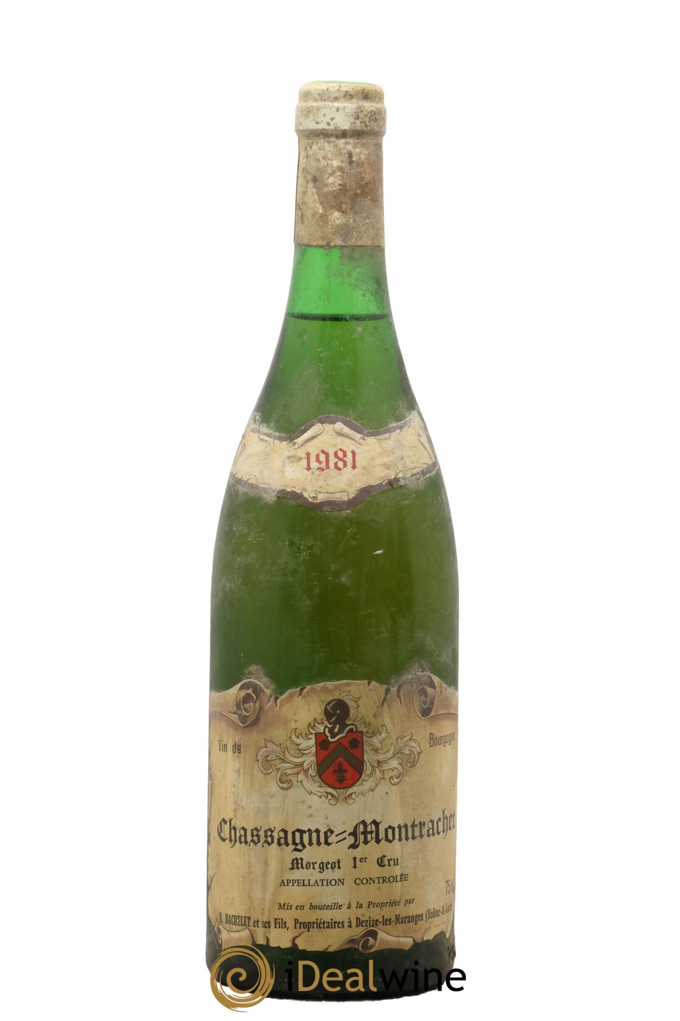Chassagne-Montrachet 1er Cru Morgeot Bertrand Bachelet 1981 - Lot de 1 bouteille - 0