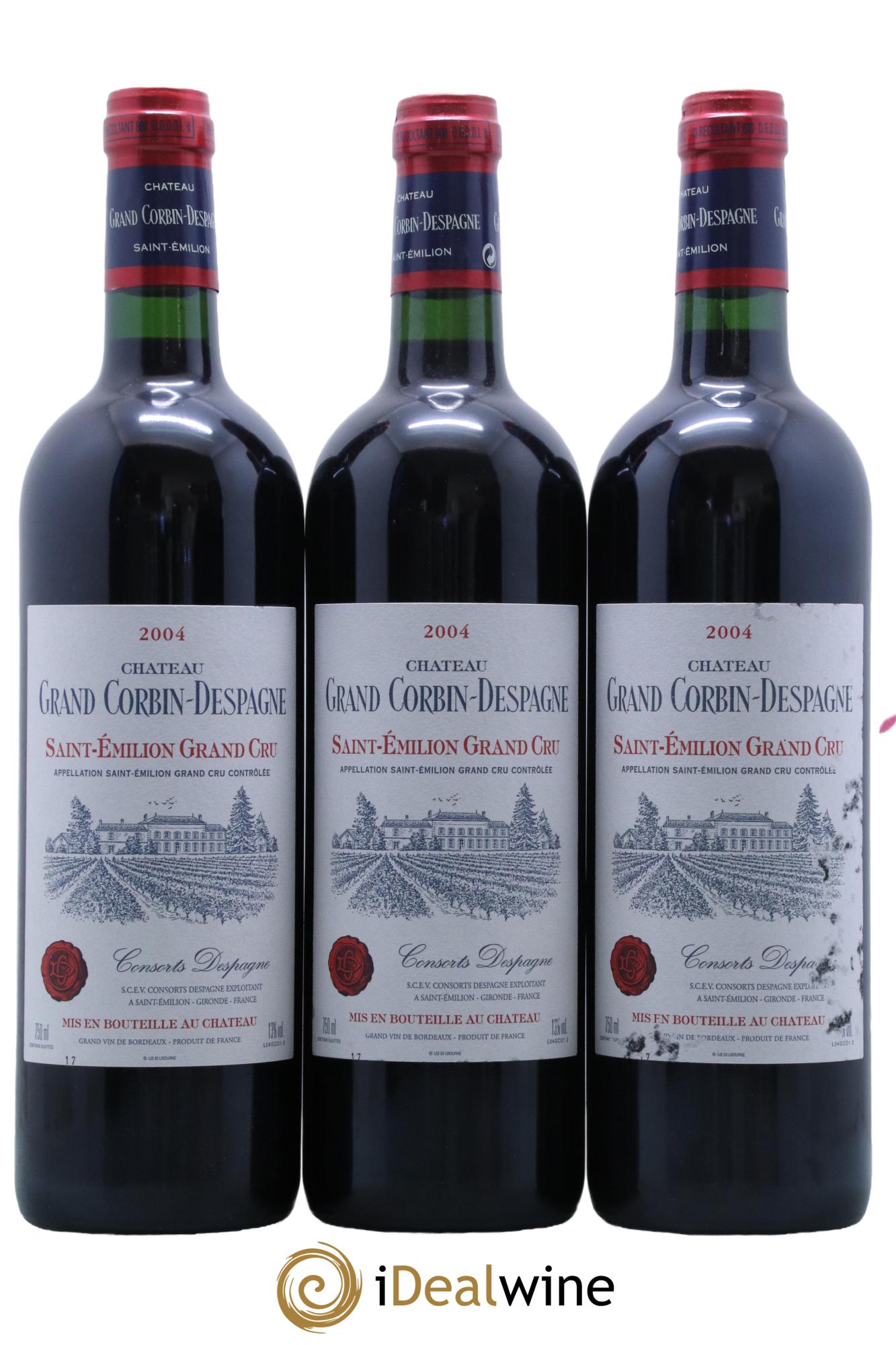 Château Grand Corbin Despagne Grand Cru Classé 2004 - Posten von 12 Flaschen - 2