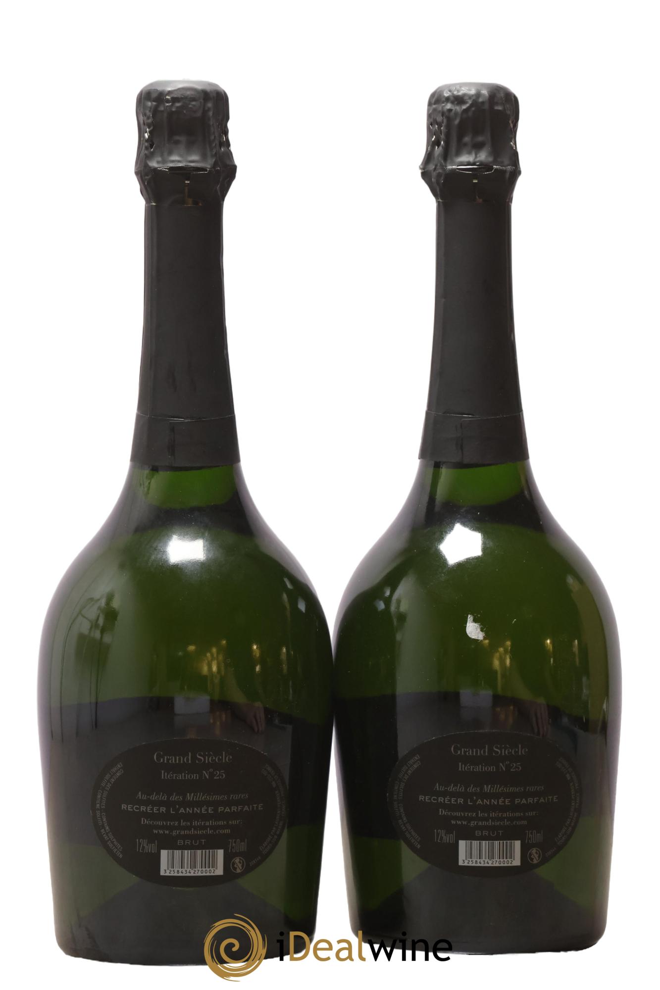 Grand Siècle Itération 25  Laurent Perrier - Lot of 2 bottles - 1