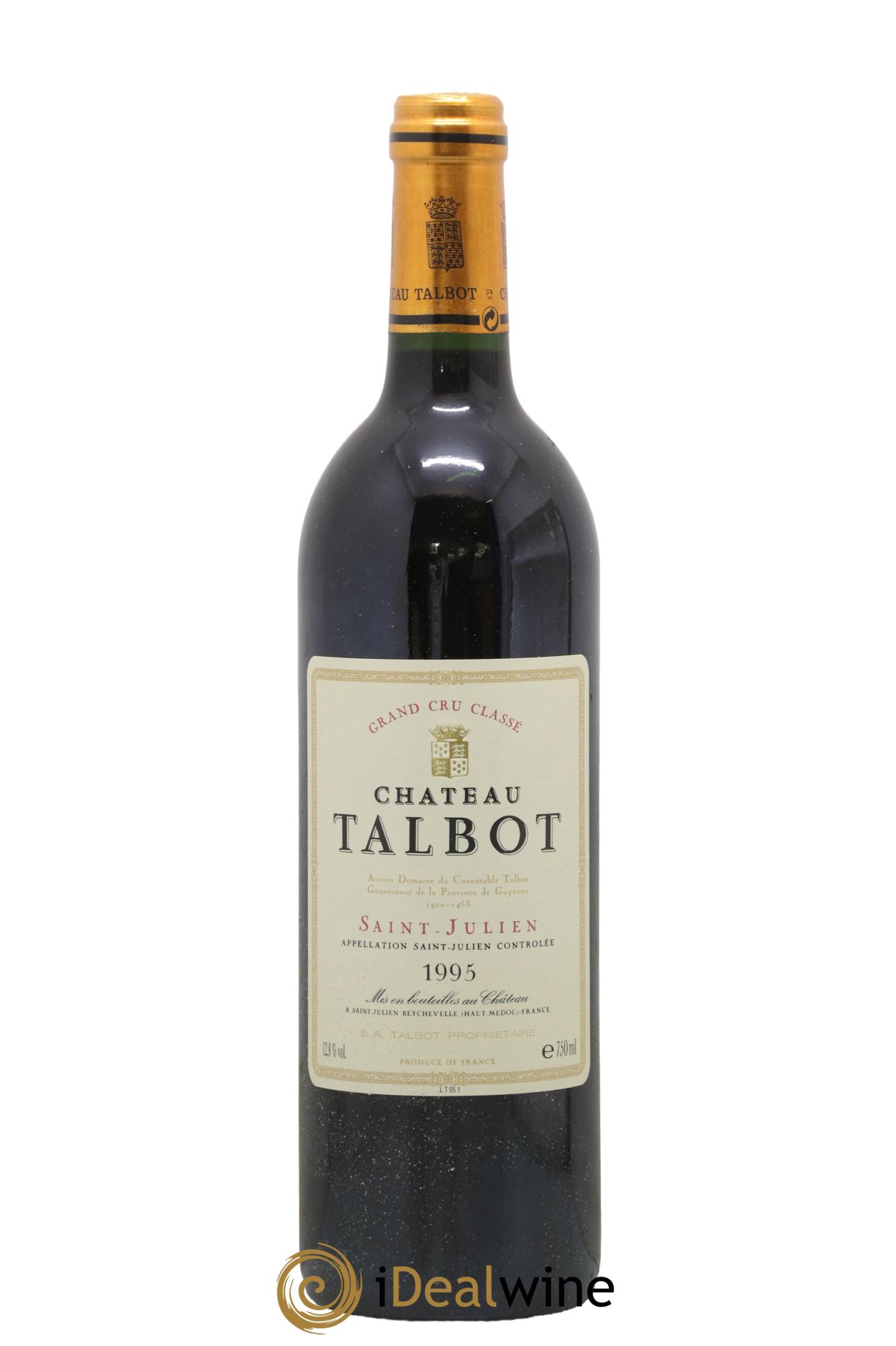 Château Talbot 4ème Grand Cru Classé 1995 - Lot de 1 bouteille - 0