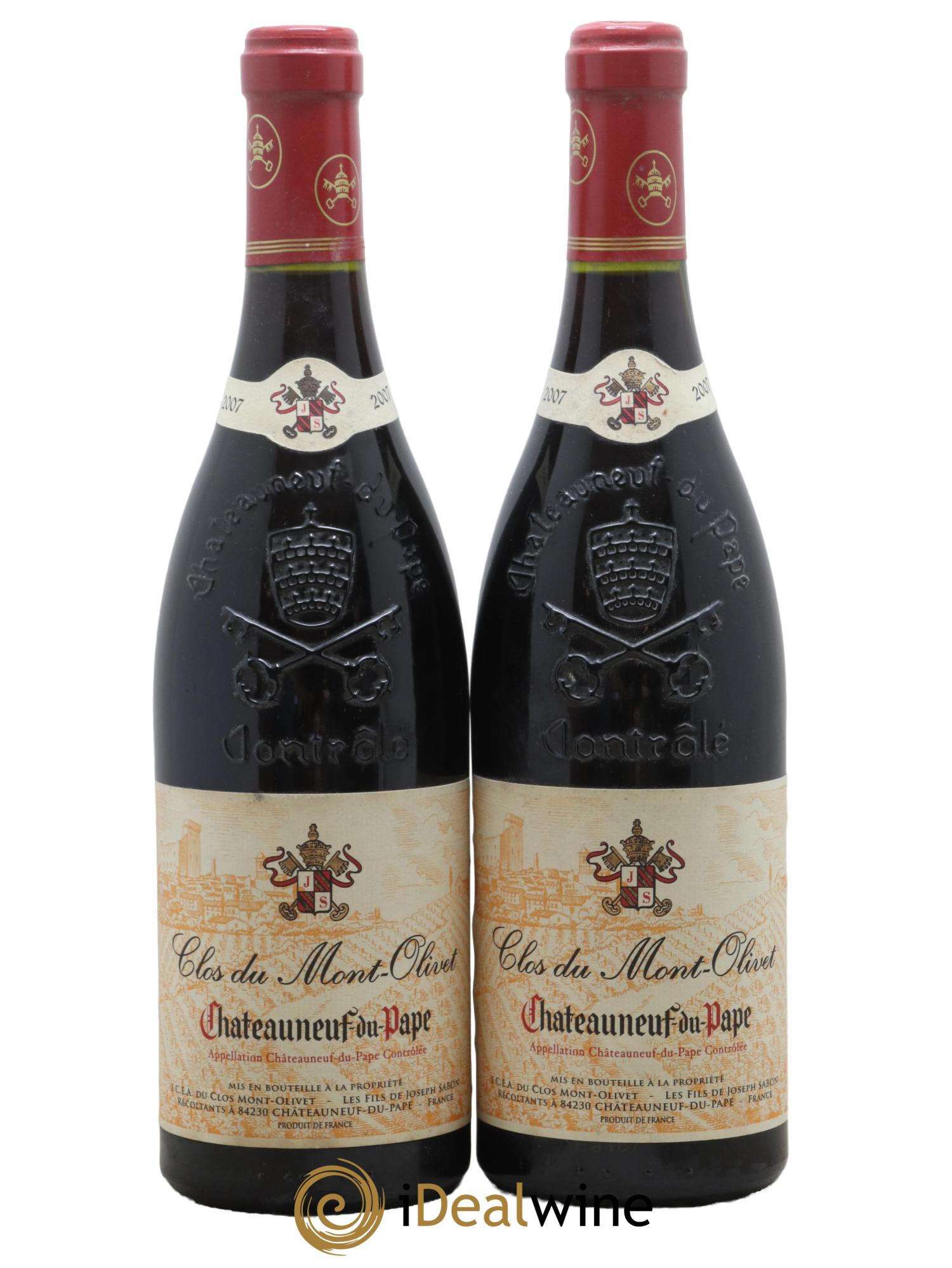 Châteauneuf-du-Pape Clos du Mont-Olivet 2007 - Lot de 2 bouteilles - 0