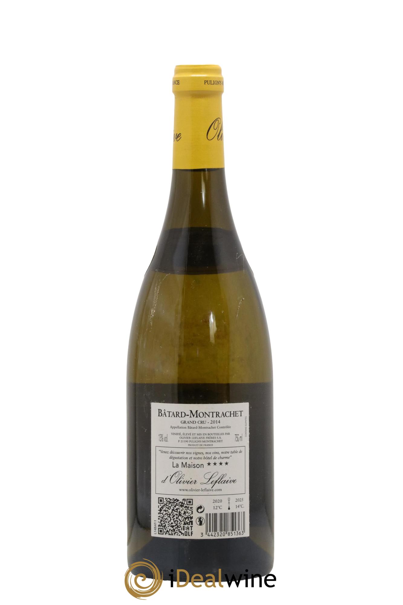 Bâtard-Montrachet Grand Cru Olivier Leflaive 2014 - Lot de 1 bouteille - 1