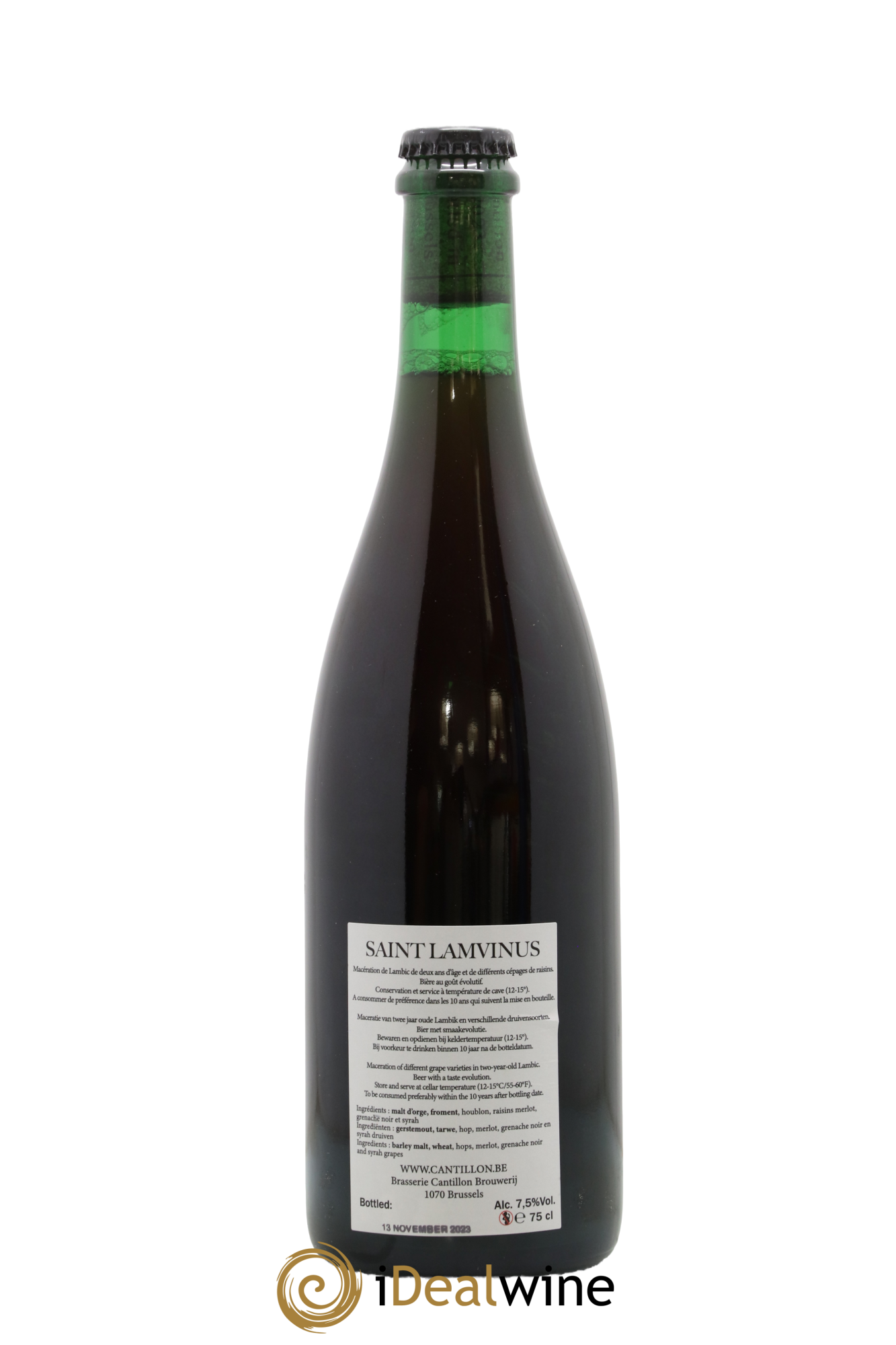 Bière Saint-Lamvinus Gueuze Cantillon (bottled 2023) - Lot de 1 bouteille - 1