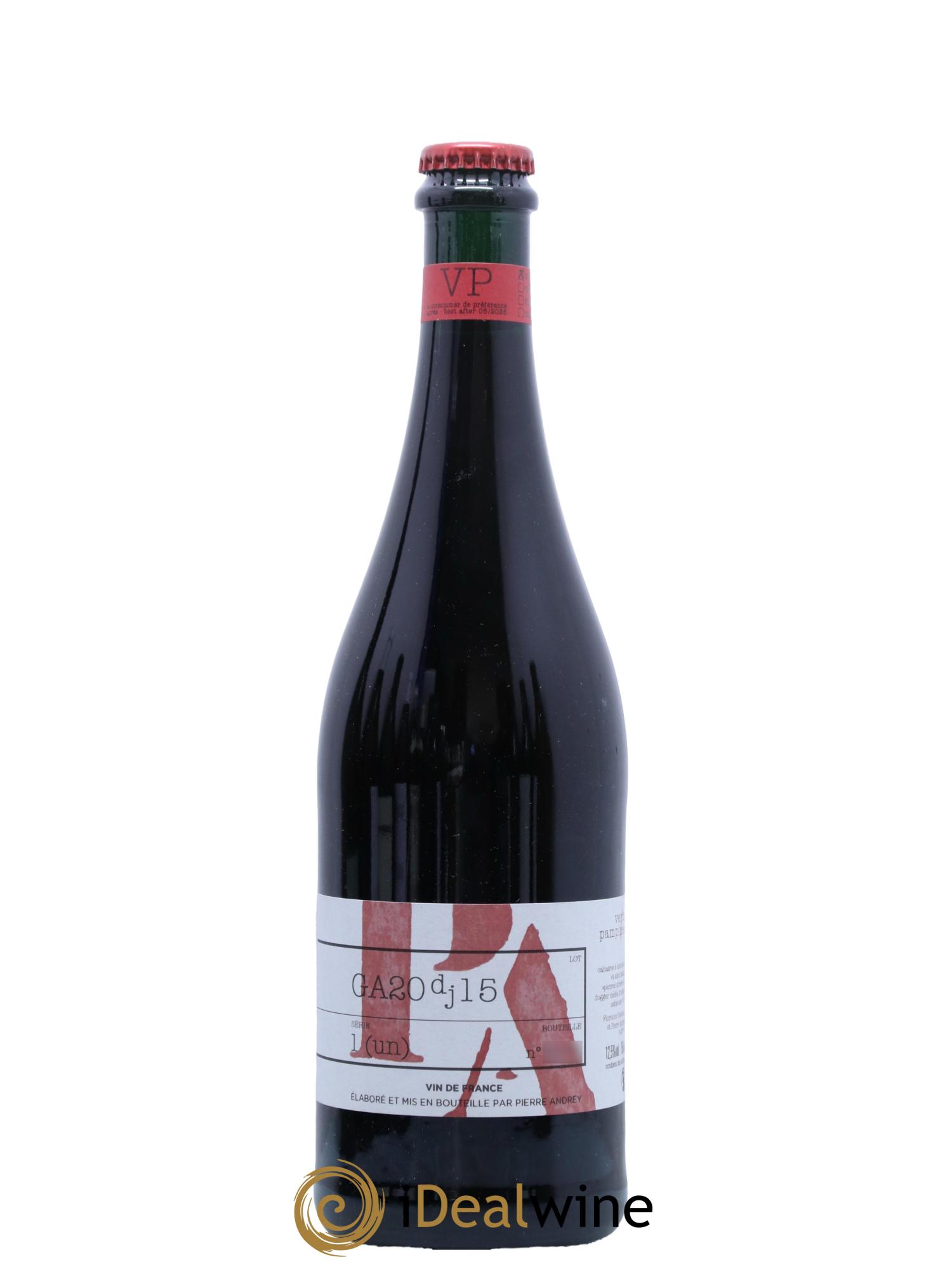 Vin de France Gamay Dj 15 Domaine Pierre Andrey 2020 - Lot de 1 bouteille - 0