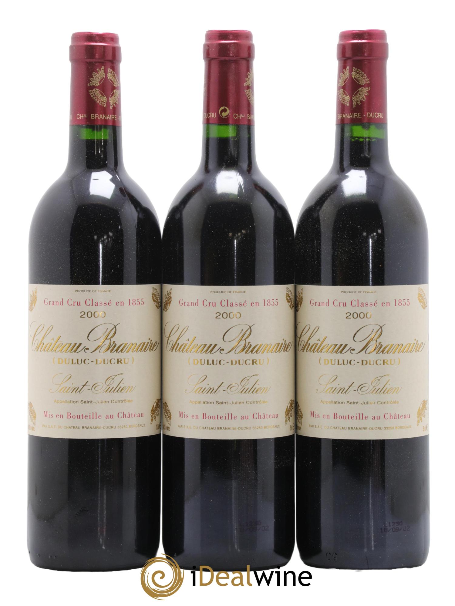 Château Branaire Ducru 4ème Grand Cru Classé 2000 - Lot de 12 bouteilles - 1
