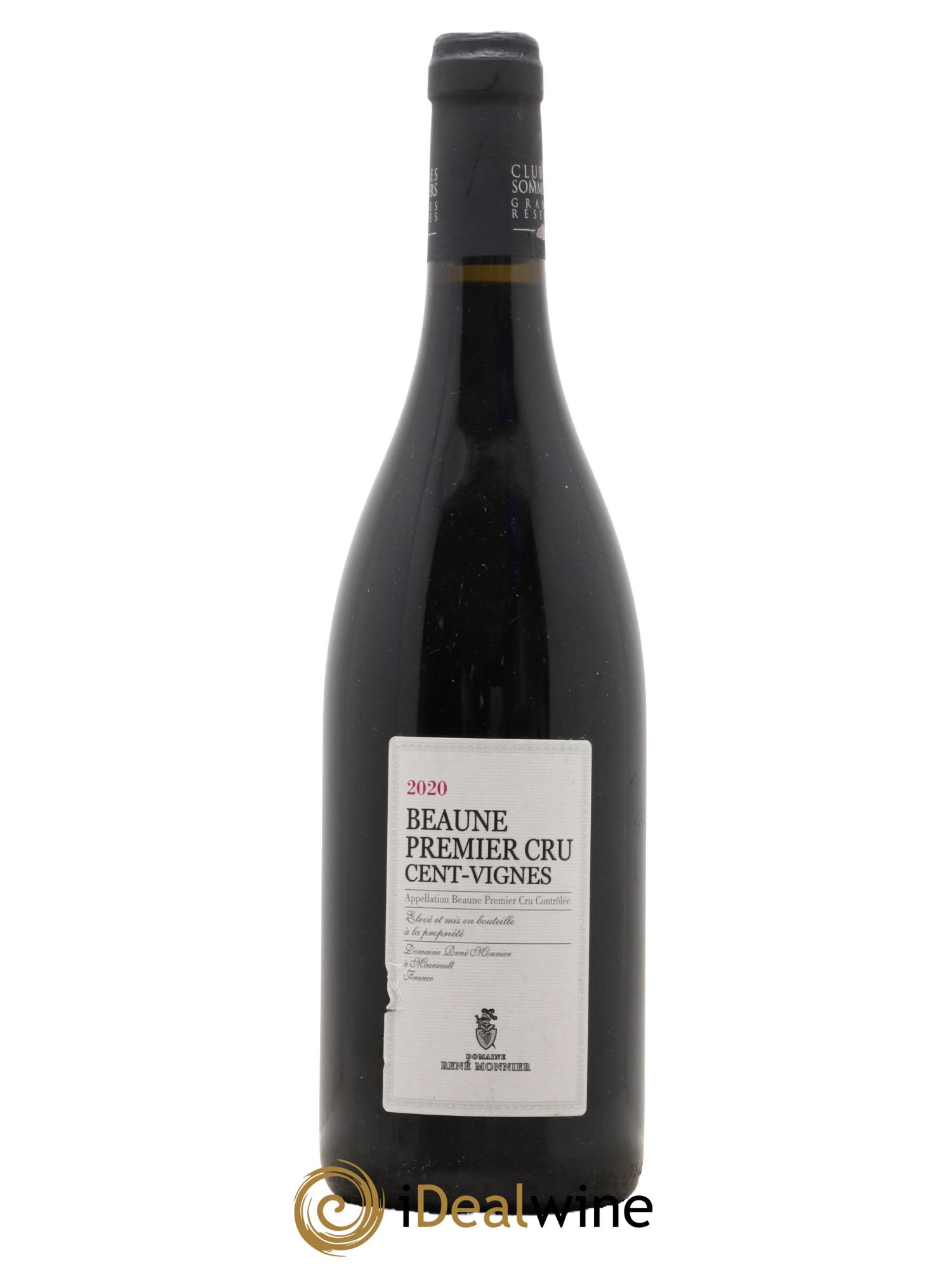Beaune 1er Cru Les Cent Vignes Domaine René Monnier Club des Sommeliers 2020 - Lot de 1 bouteille - 0