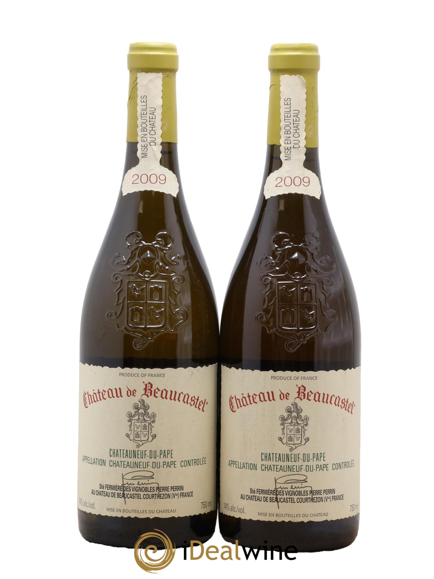 Châteauneuf-du-Pape Château de Beaucastel Famille Perrin 2009 - Lotto di 2 bottiglie - 0