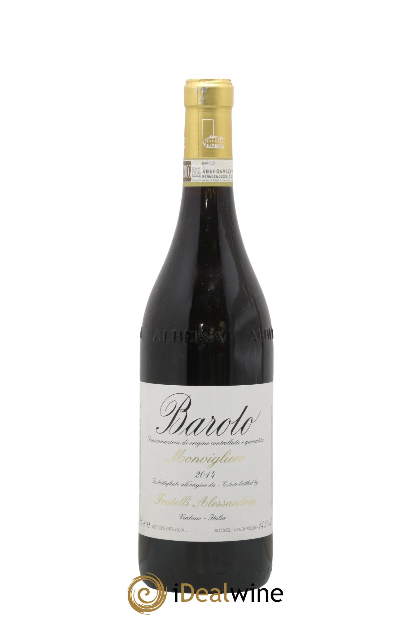 Barolo DOCG Monvigliero Fratelli Alessandria 2014 - Lot de 1 bouteille - 0