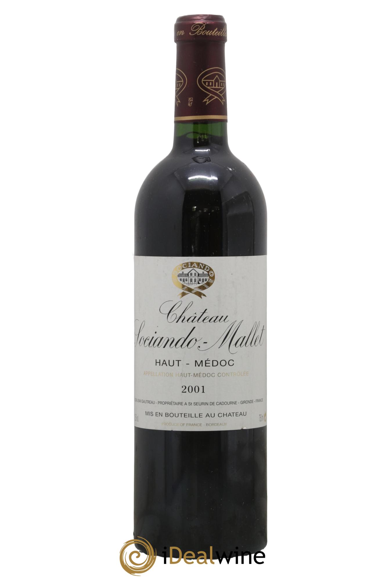 Château Sociando Mallet 2001 - Posten von 1 Flasche - 0
