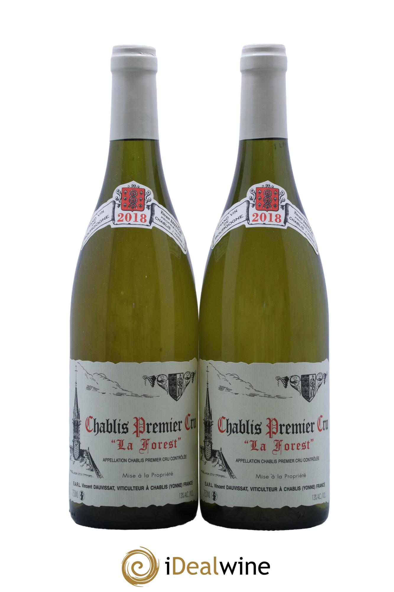 Chablis 1er Cru La Forest Vincent Dauvissat (Domaine) 2018 - Lot de 2 bouteilles - 0
