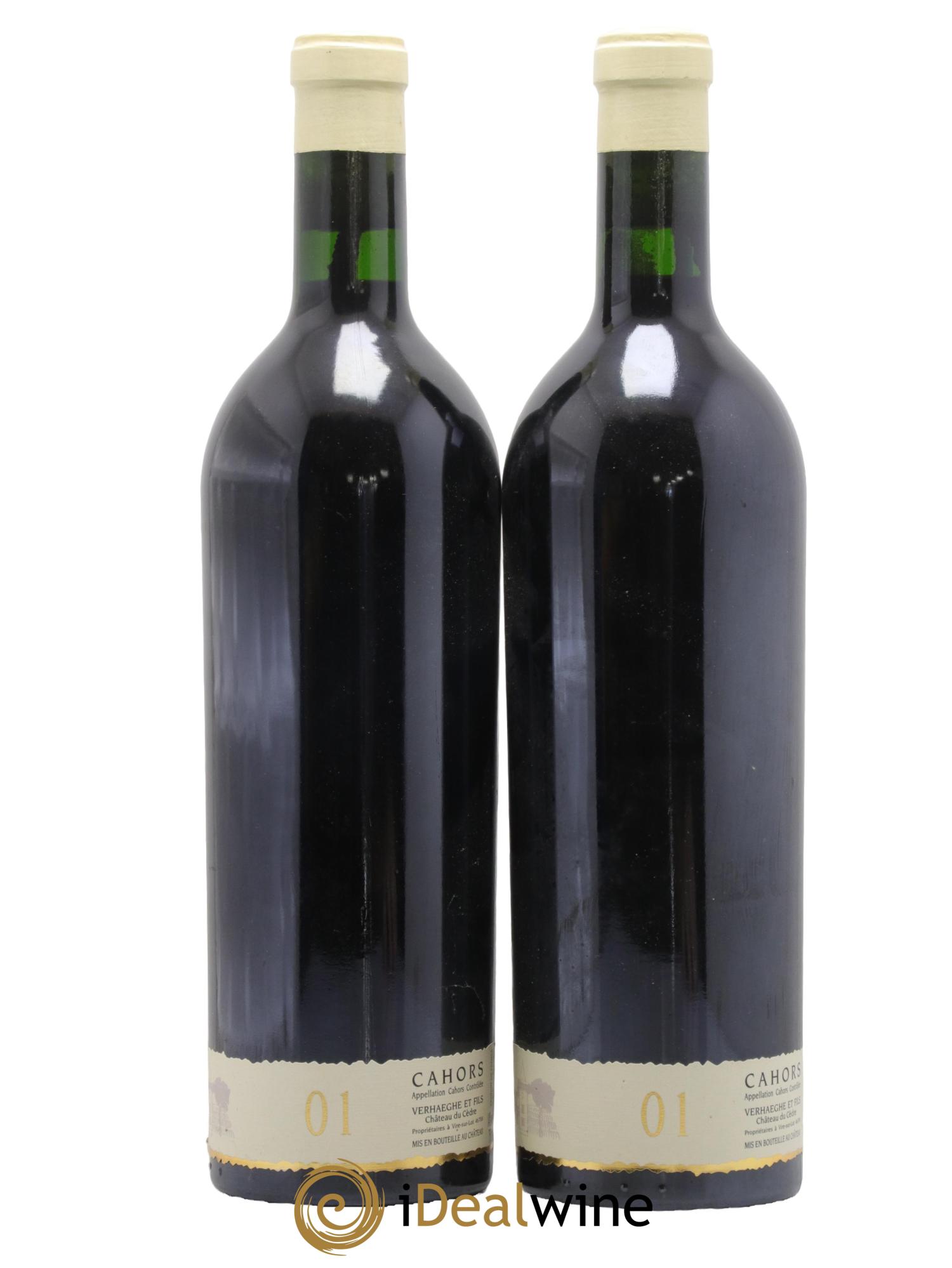 Cahors Château du Cèdre GC Pascal et Jean-Marc Verhaeghe 2001 - Lotto di 2 bottiglie - 1