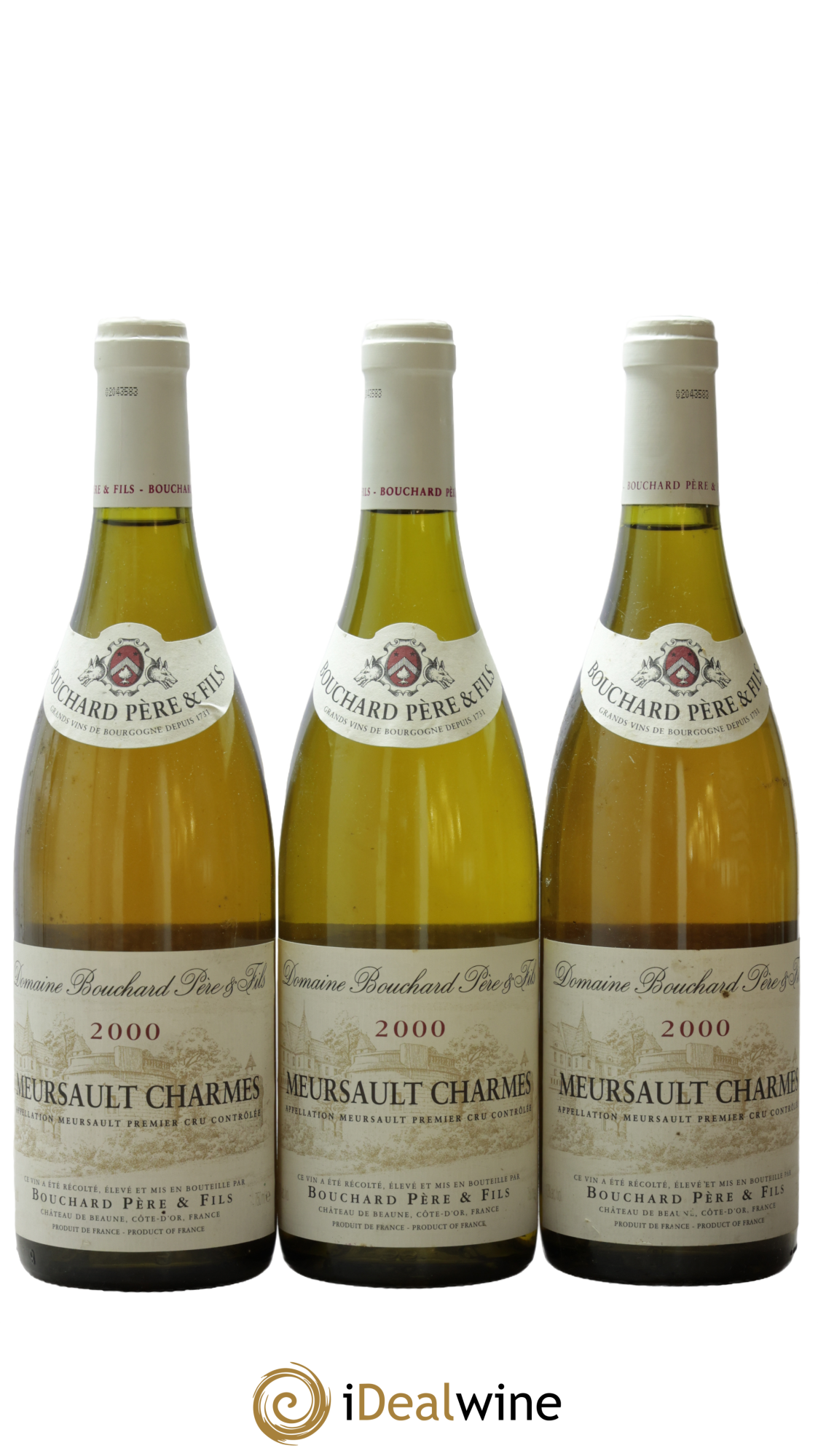 Meursault 1er Cru Charmes Bouchard Père & Fils 2000 - Posten von 3 Flaschen - 0
