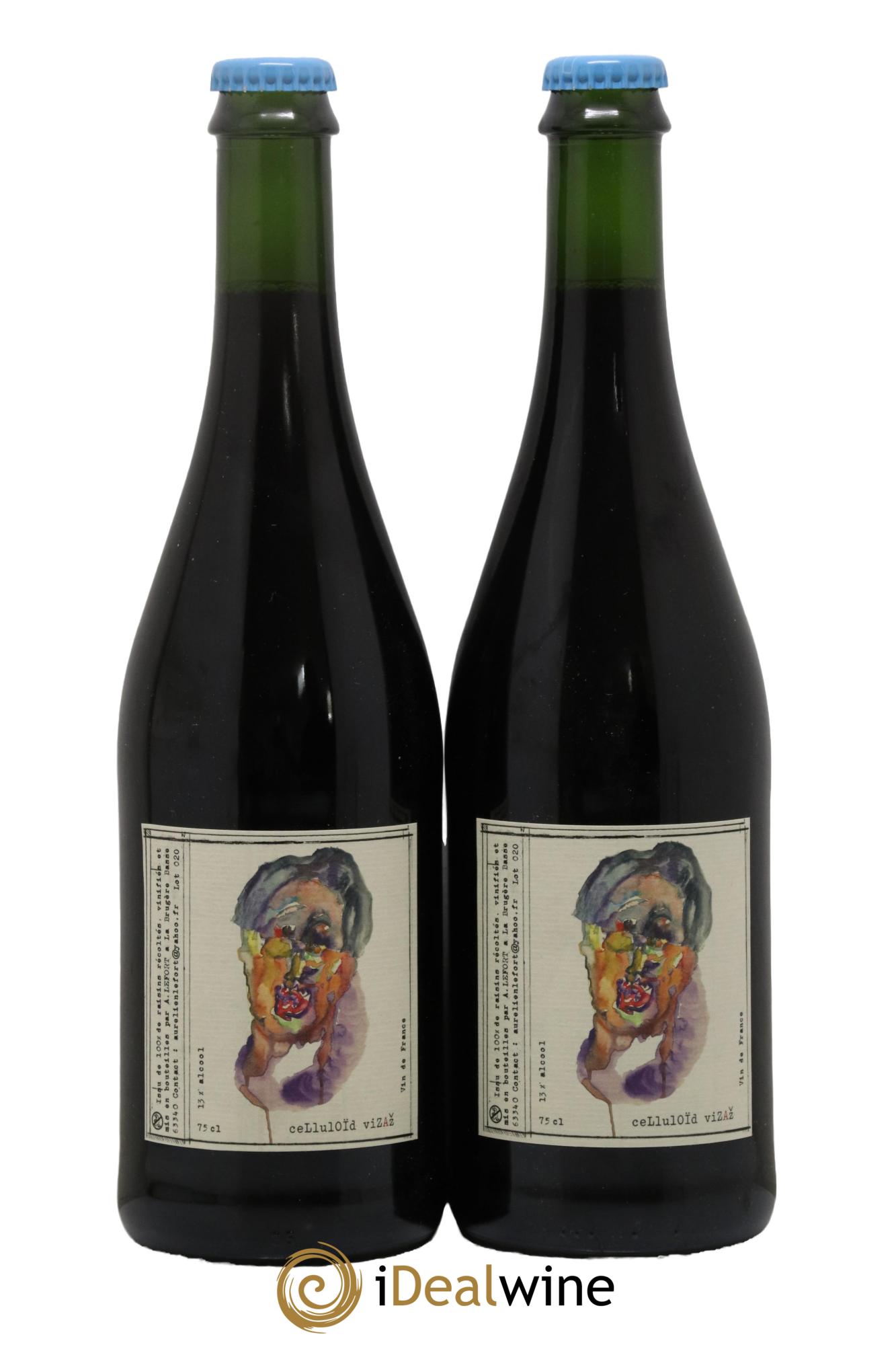 Vin de France Celluloïd Vizaz Aurélien Lefort 2020 - Lot de 2 bouteilles - 0
