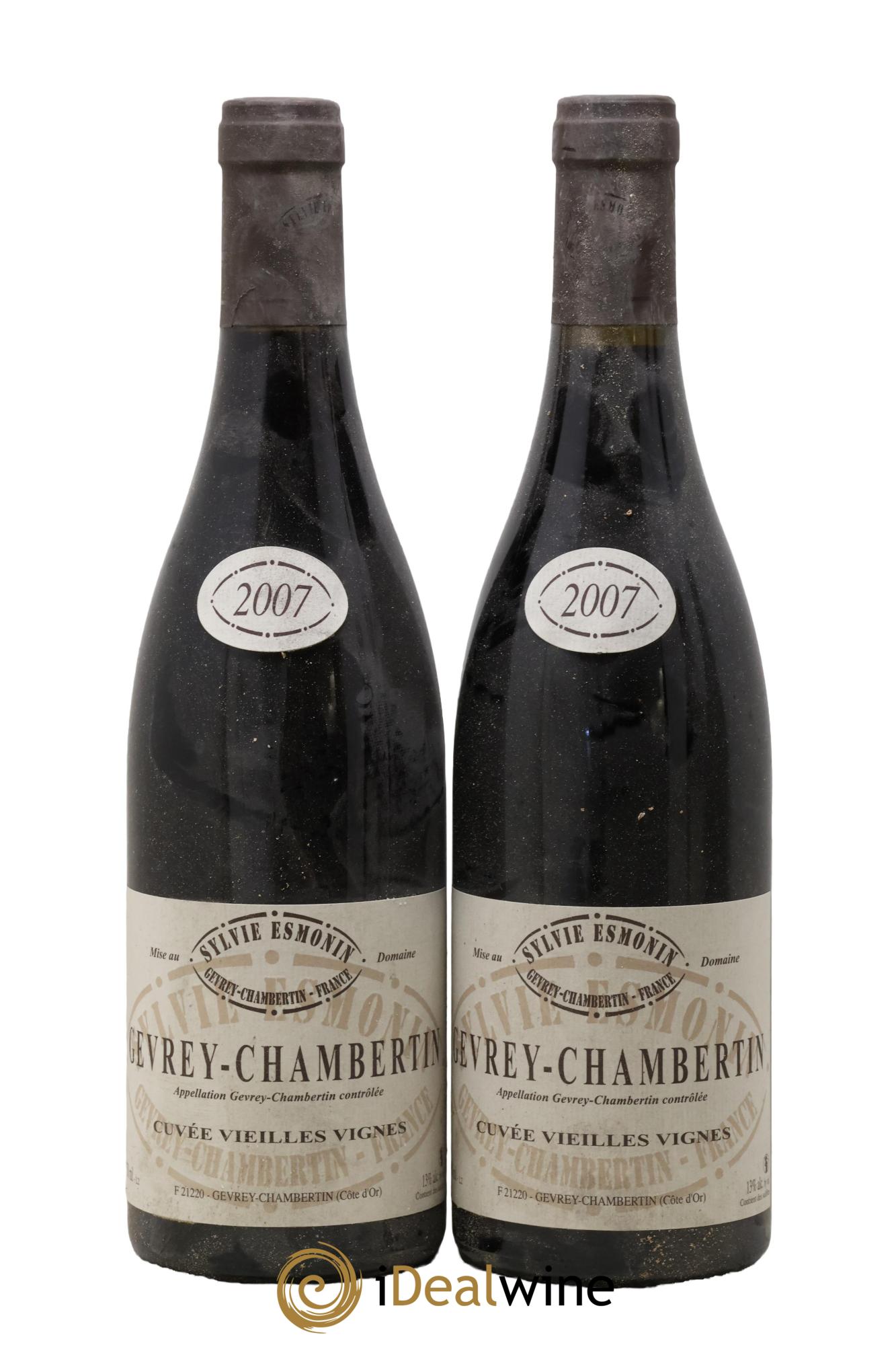 Gevrey-Chambertin Vieilles Vignes Sylvie Esmonin 2007 - Lotto di 2 bottiglie - 0
