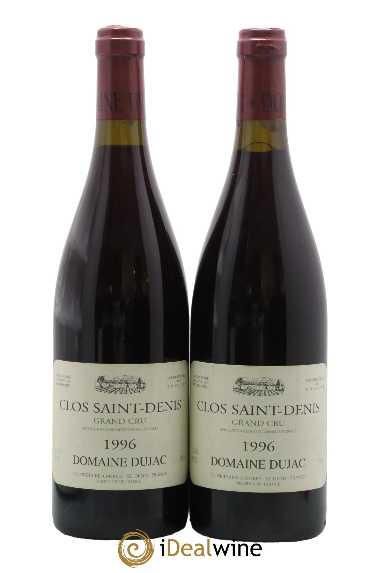 Clos Saint-Denis Grand Cru Dujac (Domaine) 1996 - Lot de 2 bouteilles - 0