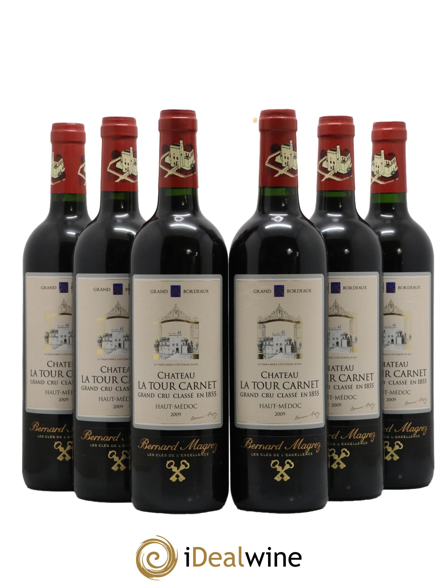 Château la Tour Carnet 4ème Grand Cru Classé 2009 - Lot de 6 bouteilles - 0