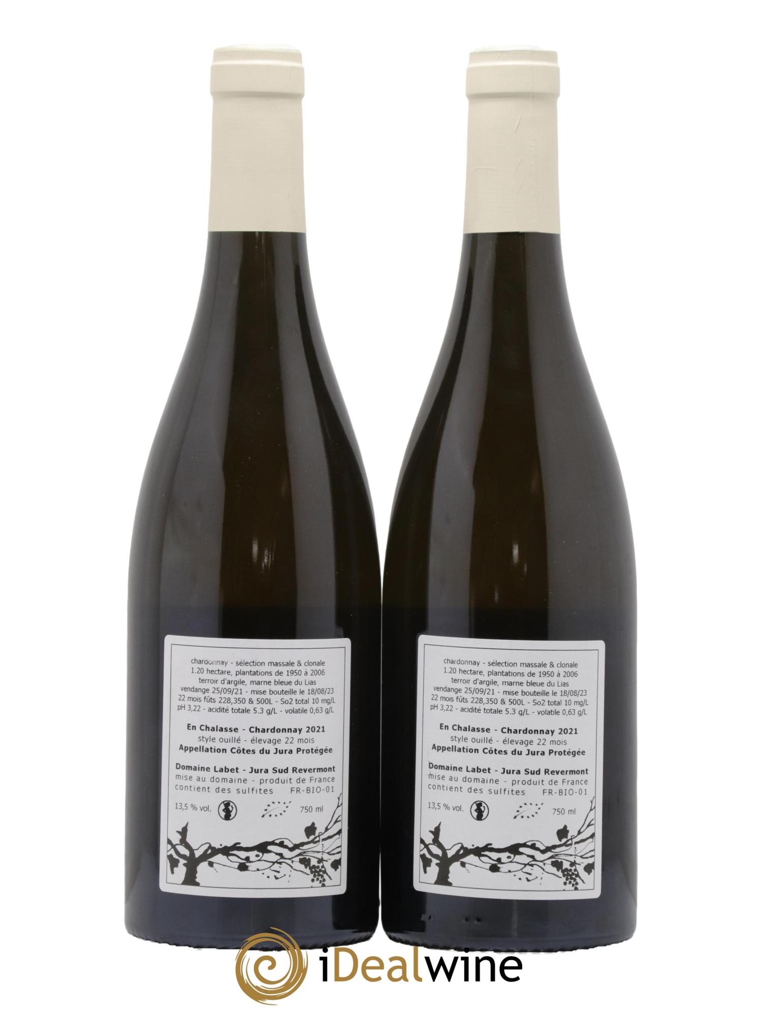 Côtes du Jura Chardonnay En Chalasse Romain - Julien - Charline Labet 2021 - Lot de 2 bouteilles - 1