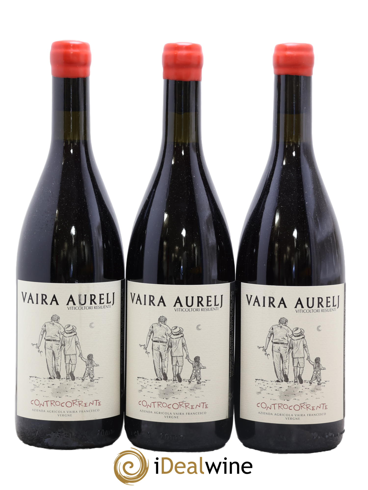 Italie Vino Rosso Controcorrente Vaira Aurelj 2022 - Lot of 3 bottles - 0