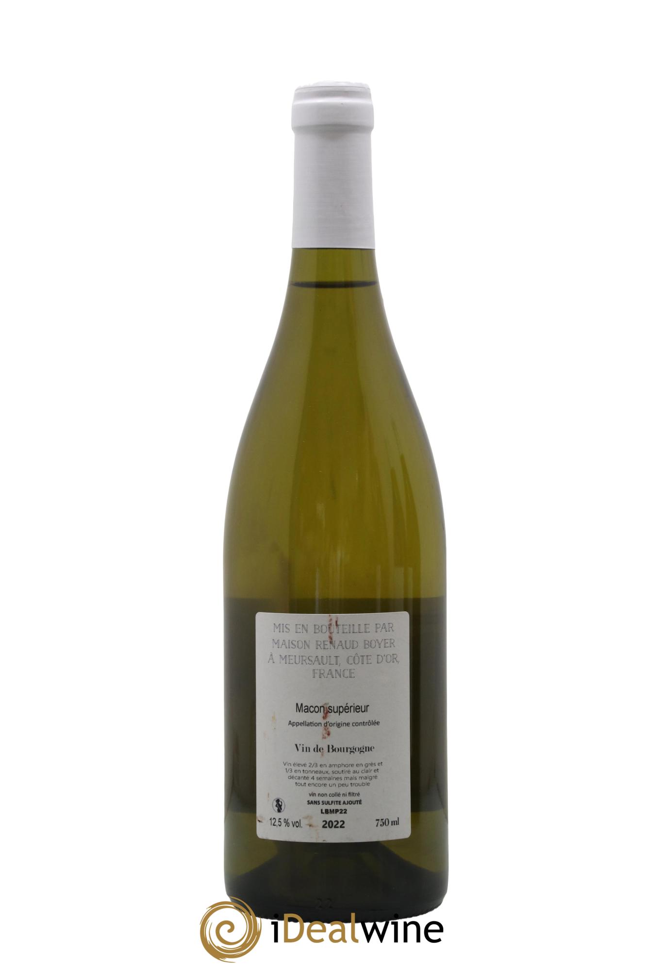 Mâcon Supérieur Préty... sur un nuage Renaud Boyer 2022 - Lot de 1 bouteille - 1