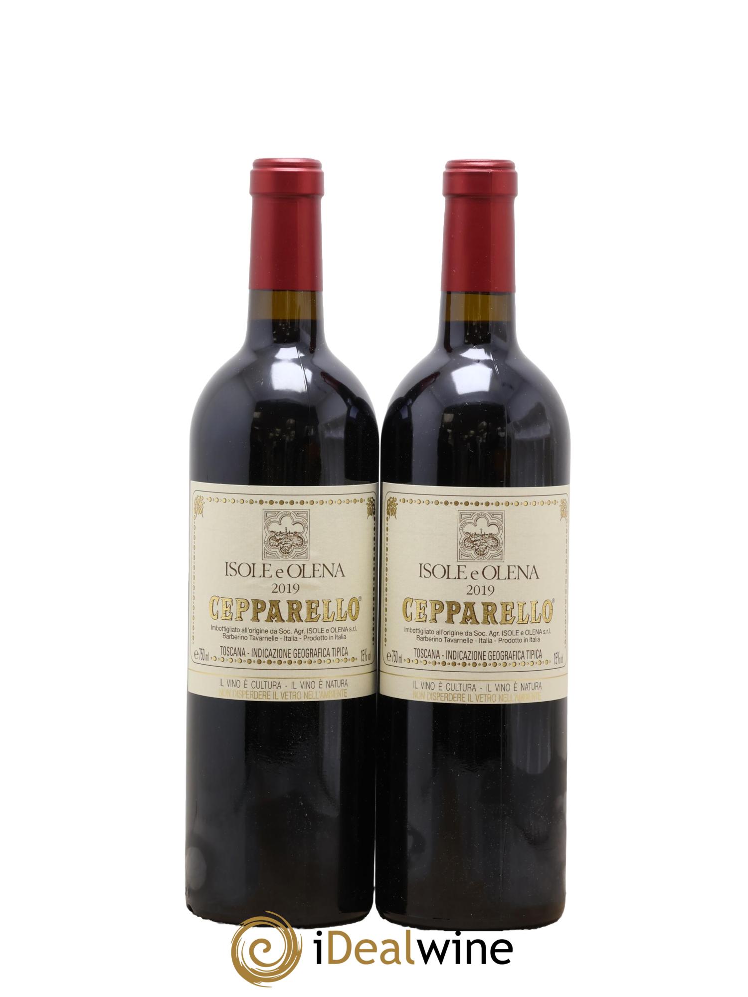 Toscana IGT Cepparello Isole e olena 2019 - Lot de 2 bouteilles - 0