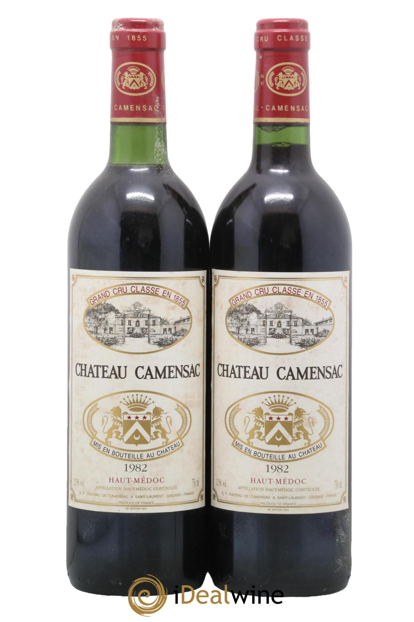 Château Camensac 5ème Grand Cru Classé 1982 - Lot de 2 bouteilles - 0