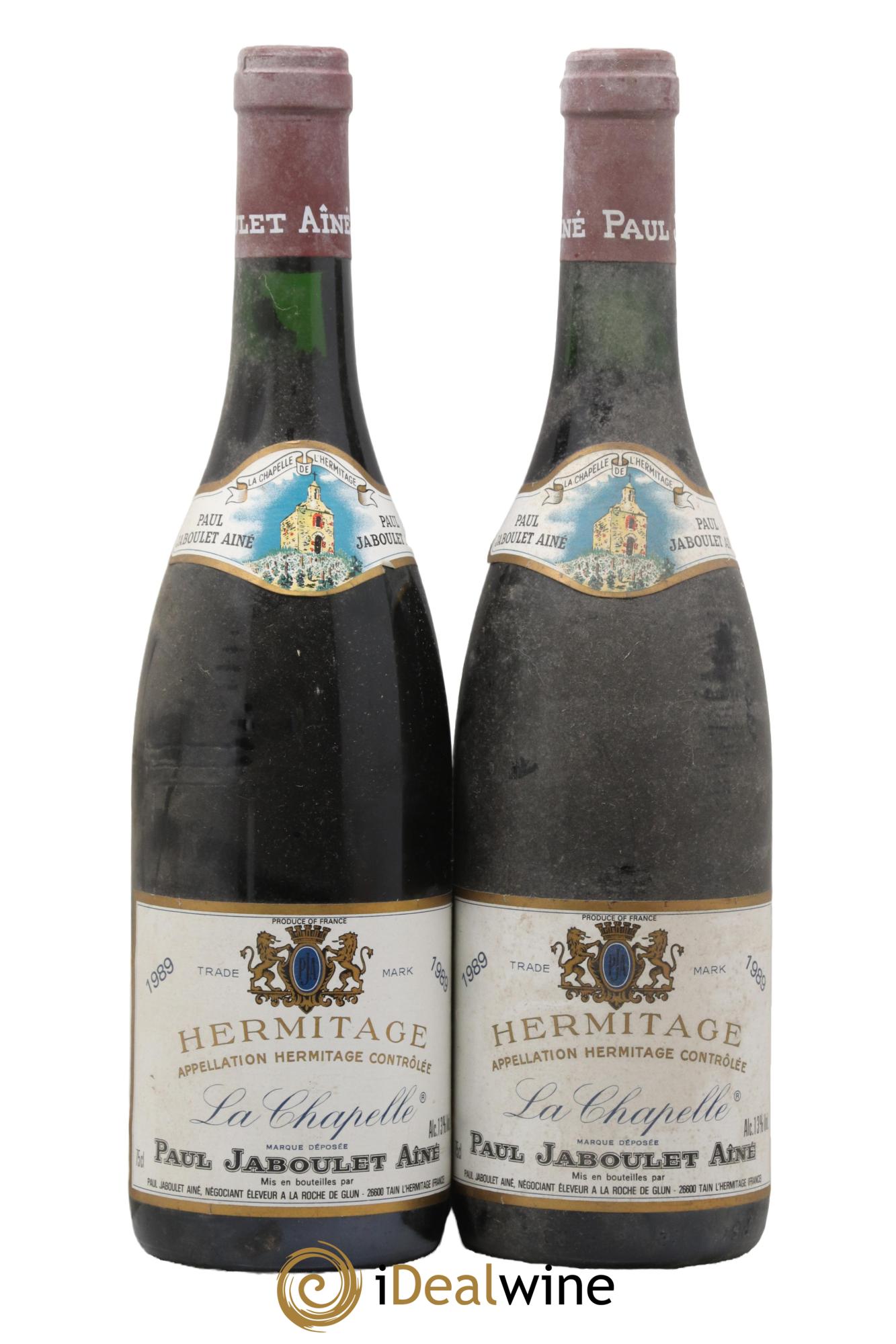 Hermitage La Chapelle Paul Jaboulet Ainé 1989 - Lot of 2 bottles - 0