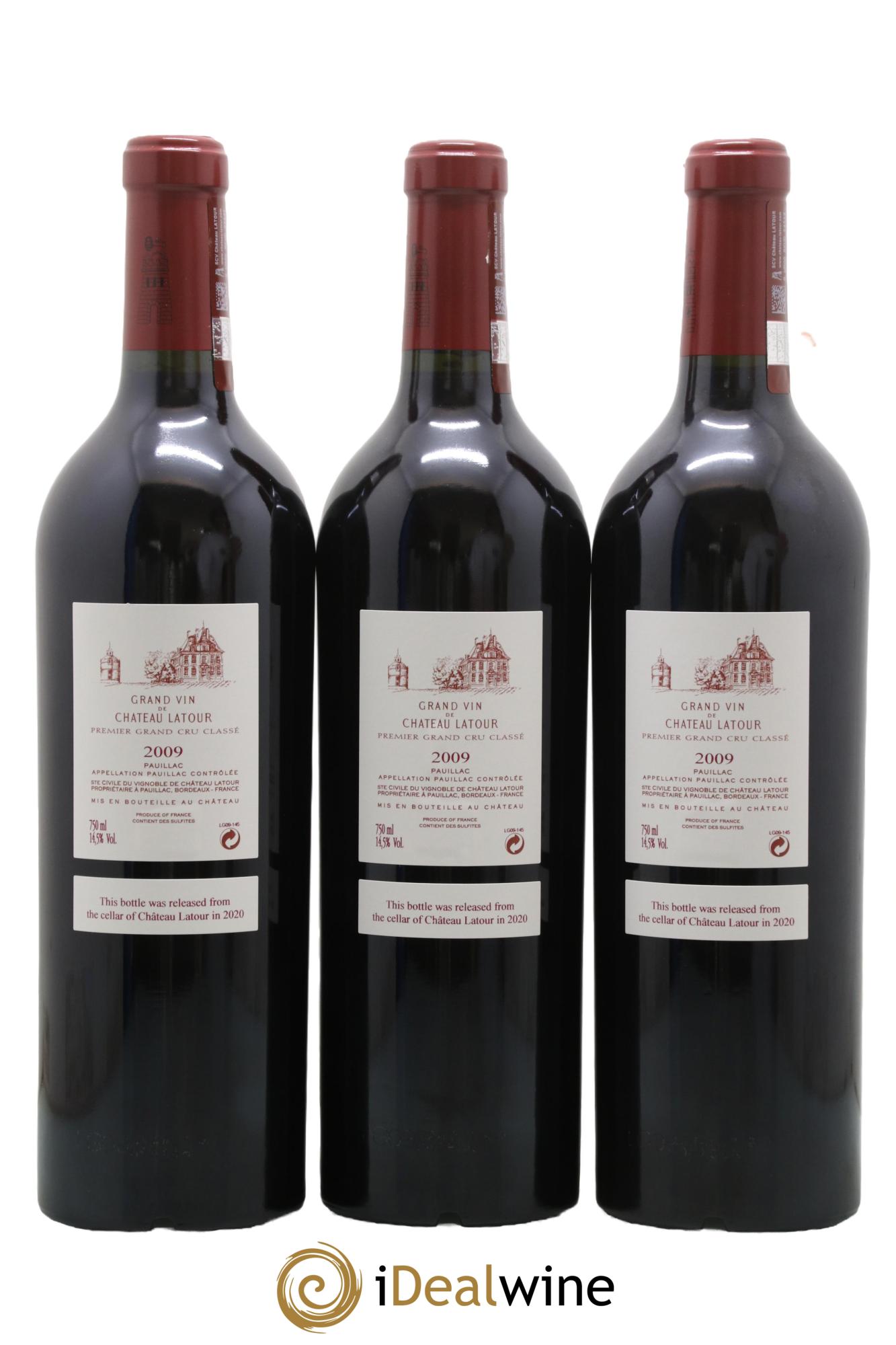 Château Latour 1er Grand Cru Classé 2009 - Lot of 3 bottles - 1