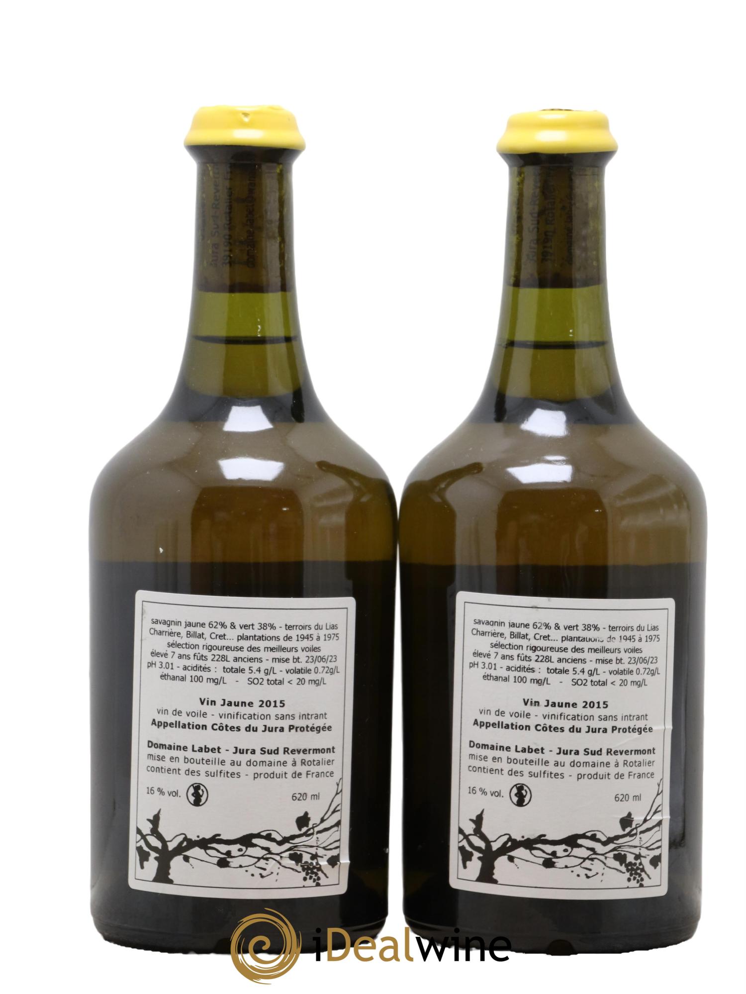 Côtes du Jura Vin Jaune Romain - Julien - Charline Labet 2015 - Lotto di 2 bottiglie - 1