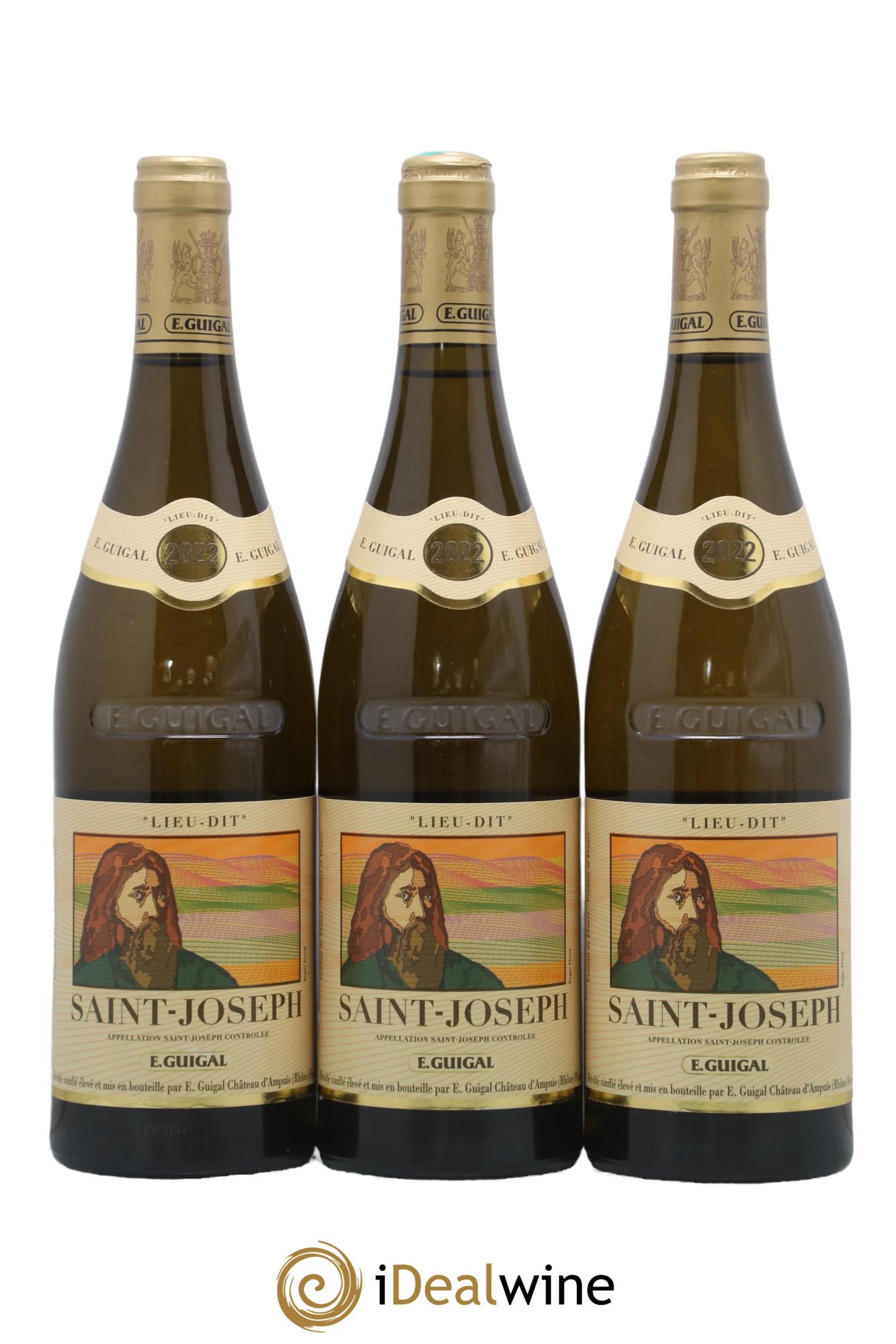 Saint-Joseph Lieu-dit Saint-Joseph Guigal 2022 - Lot of 3 bottles - 0