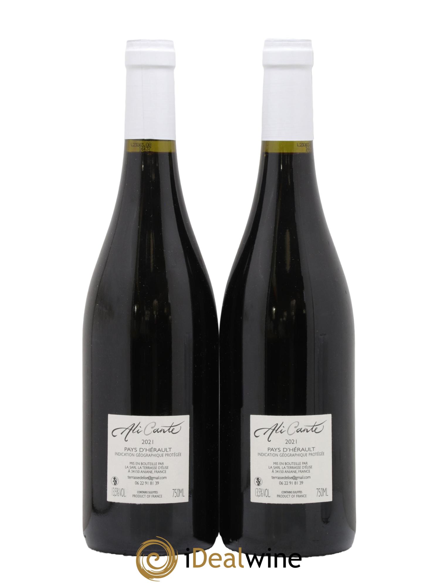 Pays d'Hérault Alicante Domaine Terrasse d'Elise 2021 - Lot de 2 bouteilles - 1