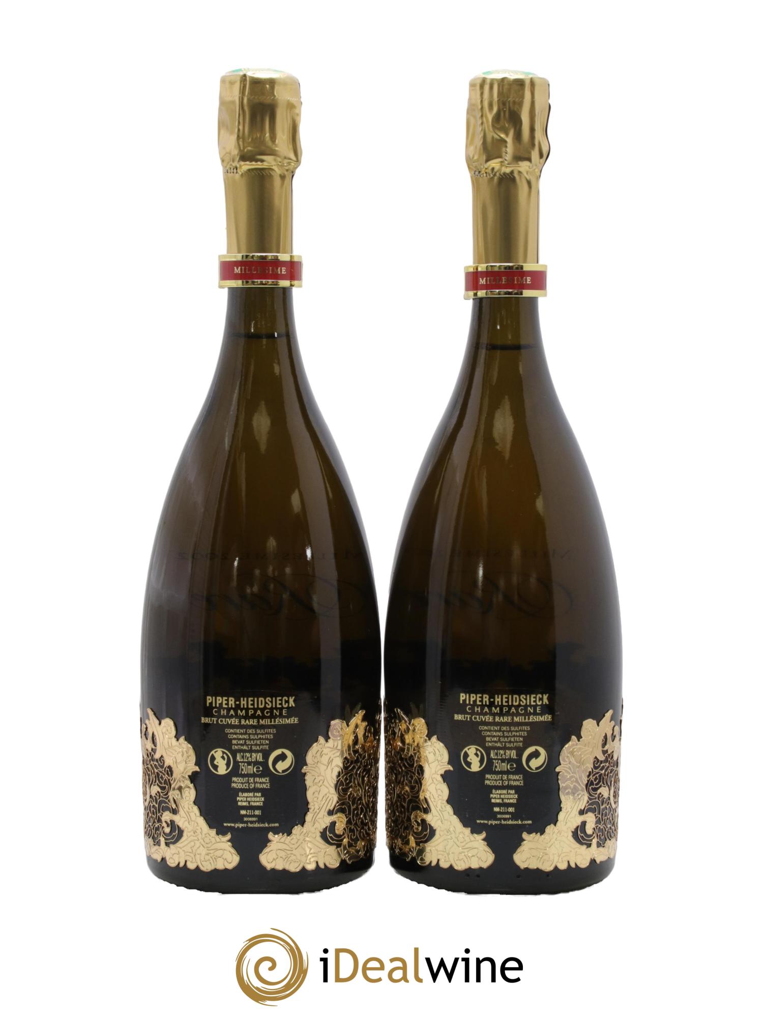 Rare Piper Heidsieck 2002 - Lot de 2 bouteilles - 1