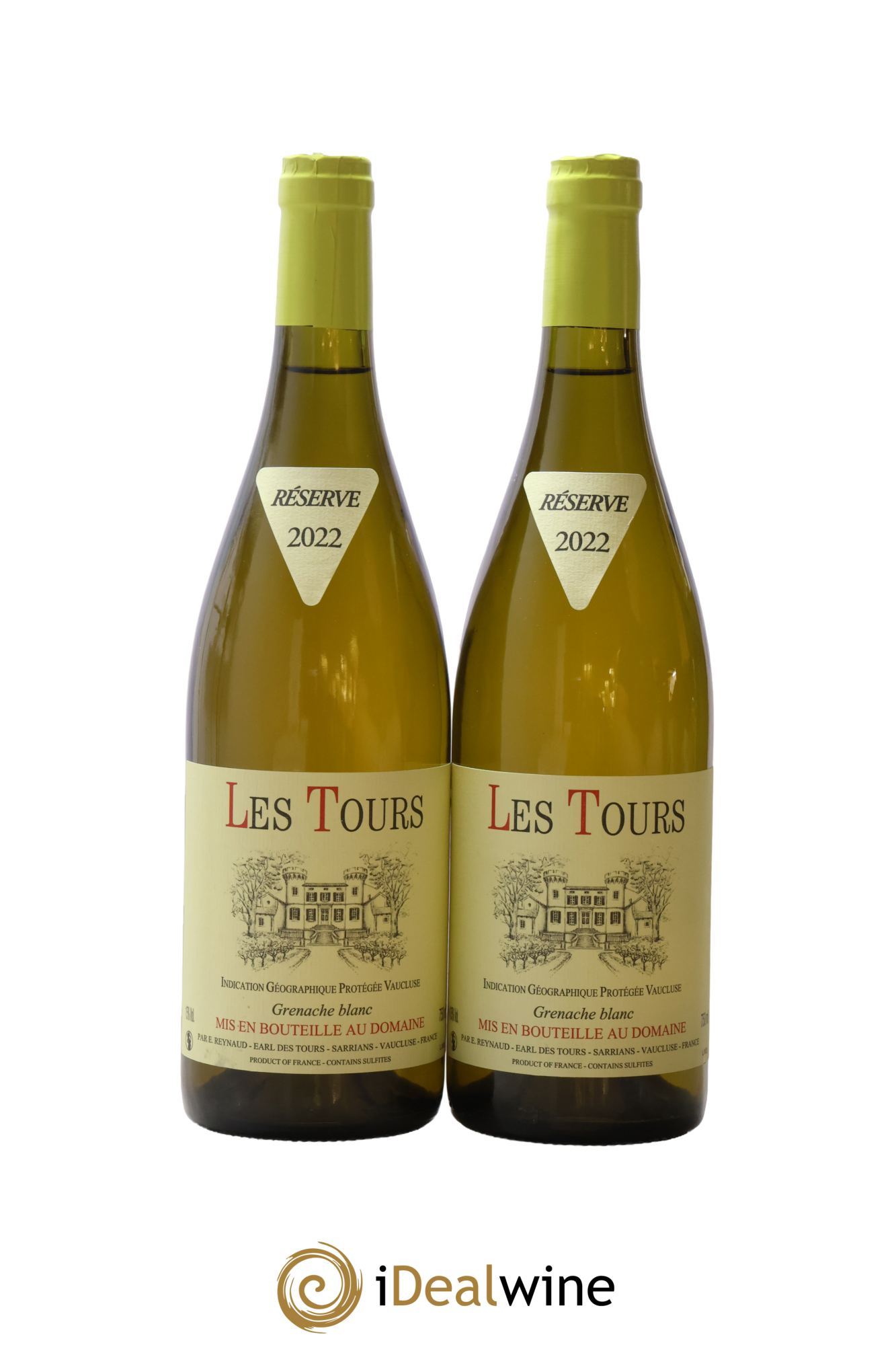 Vaucluse (Vin de Pays de Vaucluse) Les Tours Grenache Blanc Emmanuel Reynaud 2022 - Lot de 2 bouteilles - 0