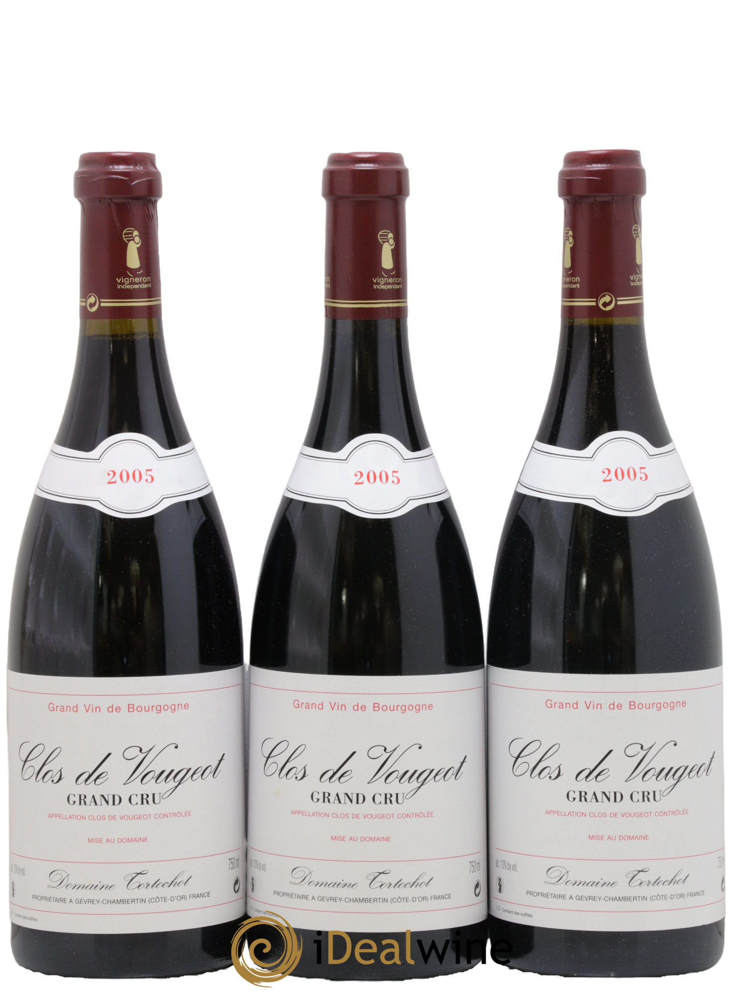 Clos de Vougeot Grand Cru Tortochot (Domaine) 2005 - Lot de 3 bouteilles - 0