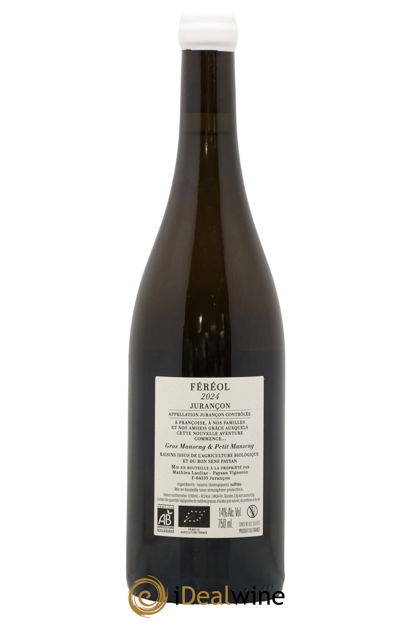 Jurançon sec Françoise Domaine des Féréol 2024 - Lot of 1 bottle - 1