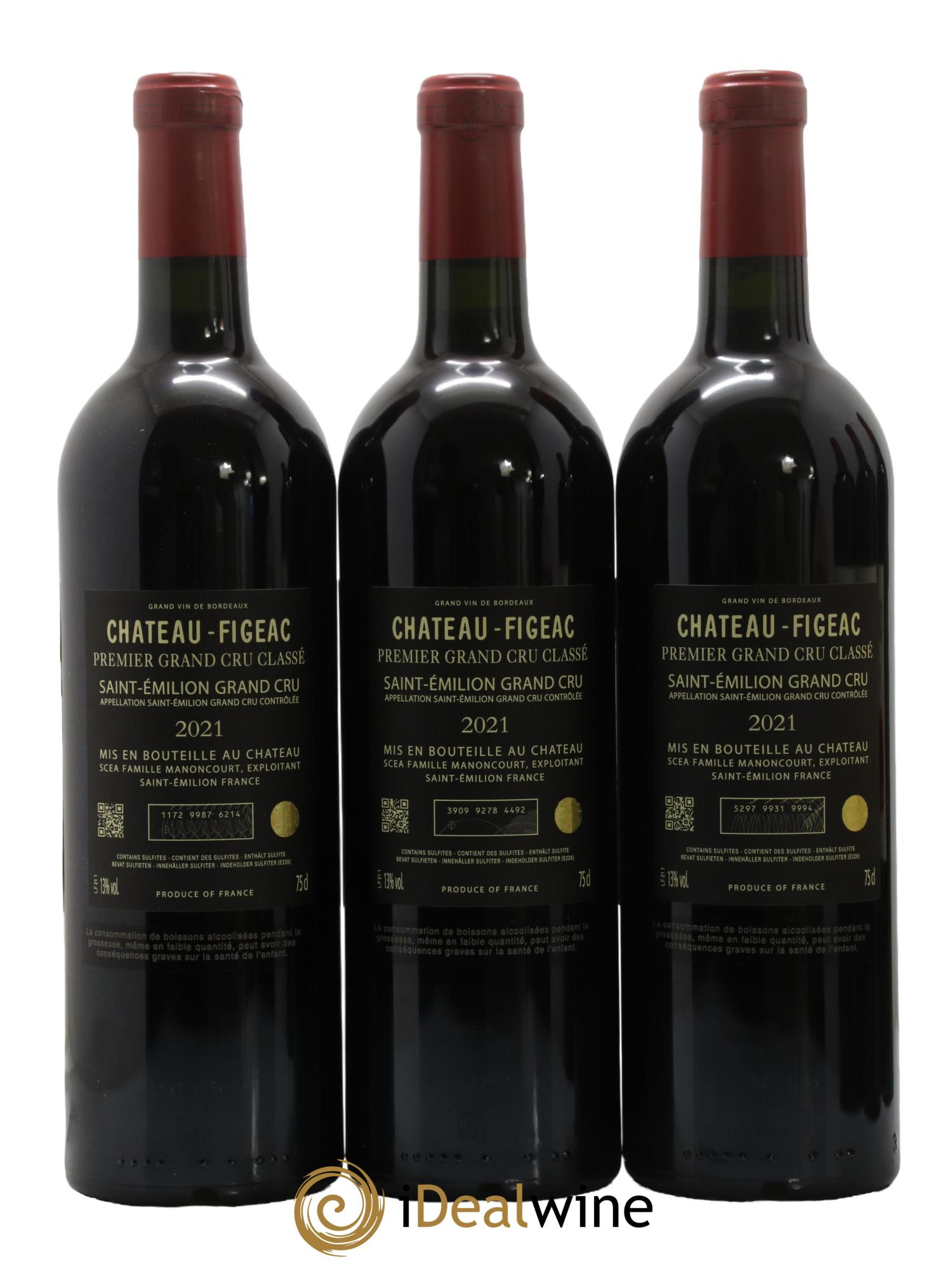 Château Figeac 1er Grand Cru Classé A 2021 - Lot of 6 bottles - 2