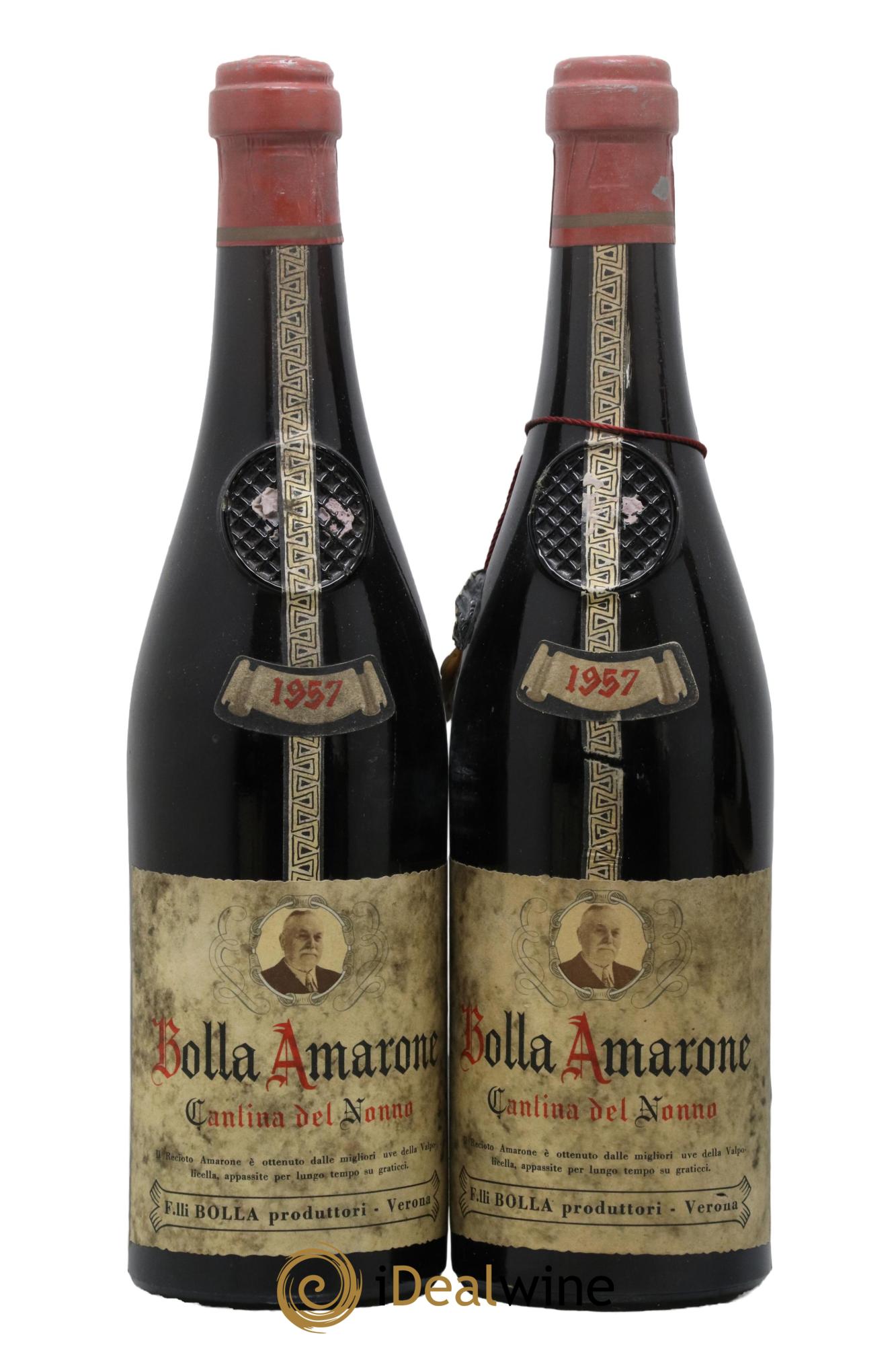 Amarone della Valpolicella DOC Bolla 1957 - Lot de 2 bouteilles - 0