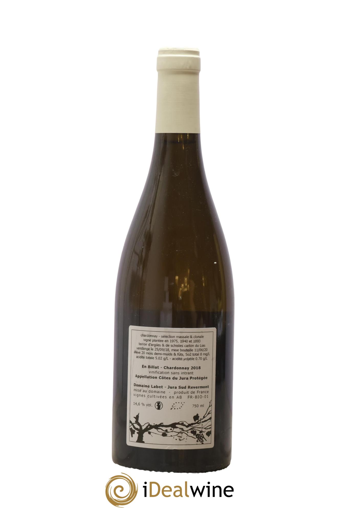 Côtes du Jura Chardonnay En Billat Labet (Domaine) 2018 - Lotto di 1 bottiglia - 1