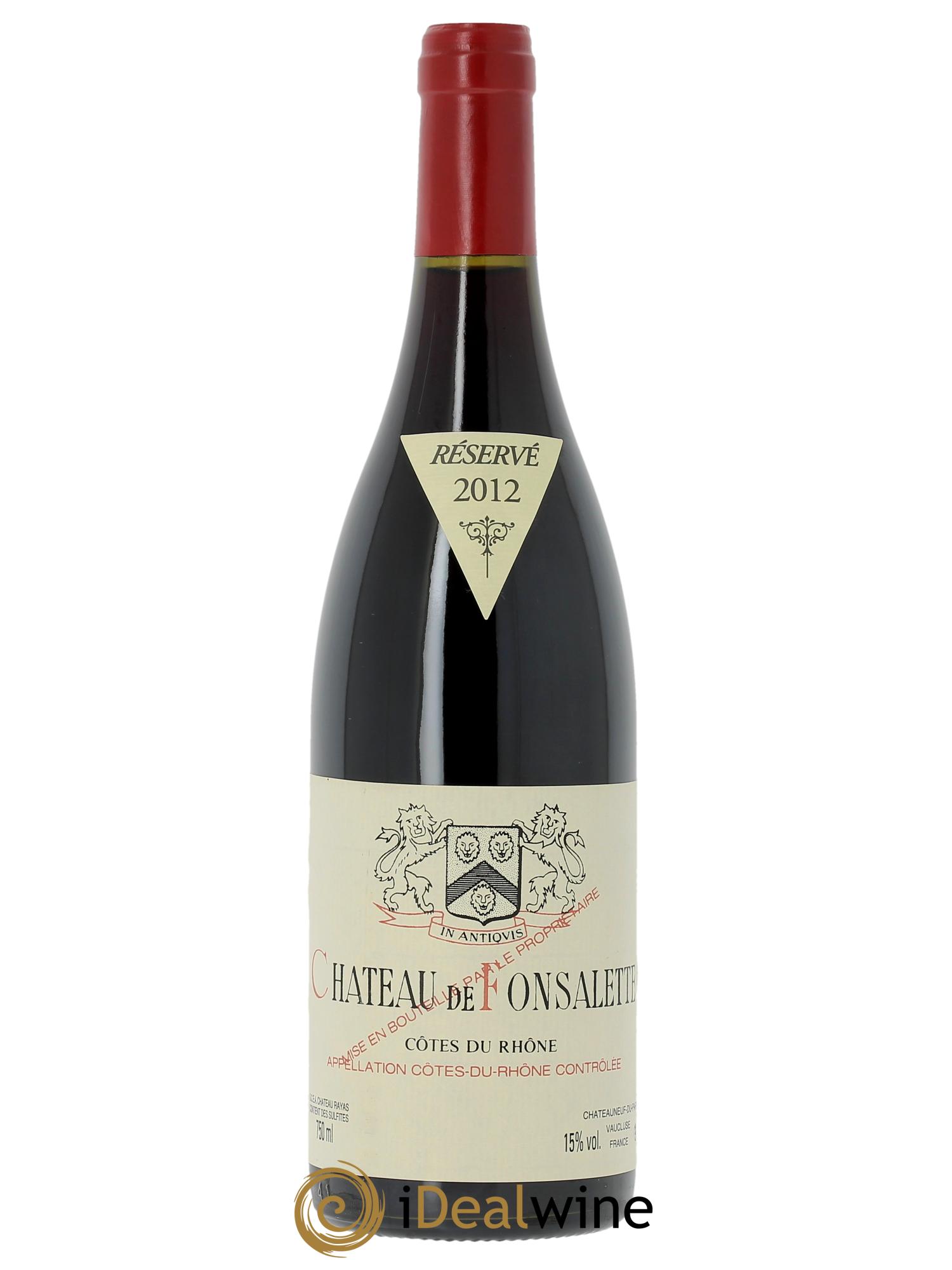 Côtes-du-Rhône Château de Fonsalette Emmanuel Reynaud 2012 - Lot de 1 bouteille - 0