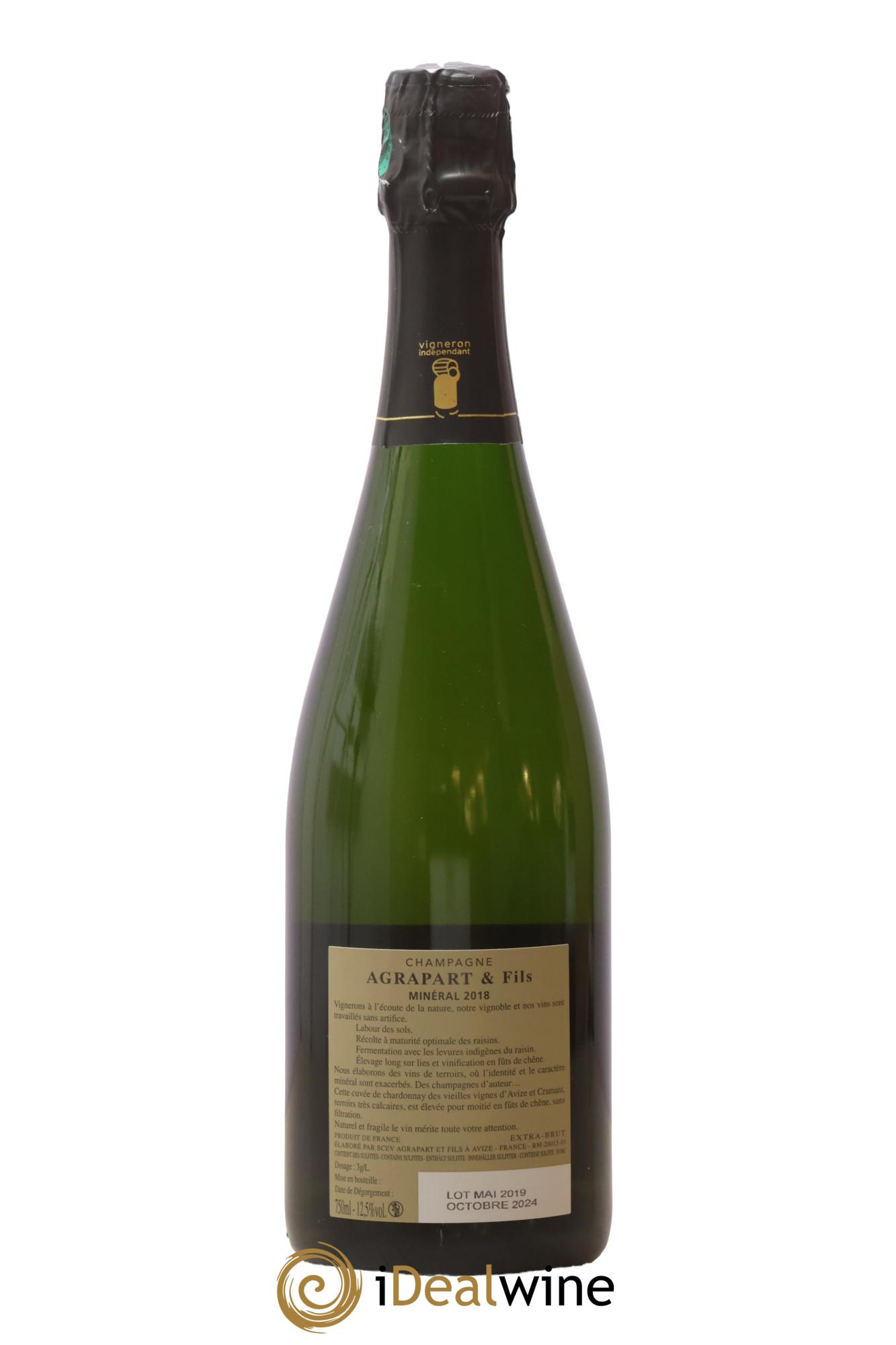 Minéral Blanc de Blancs Extra-Brut Agrapart & Fils 2018 - Lot of 1 bottle - 1