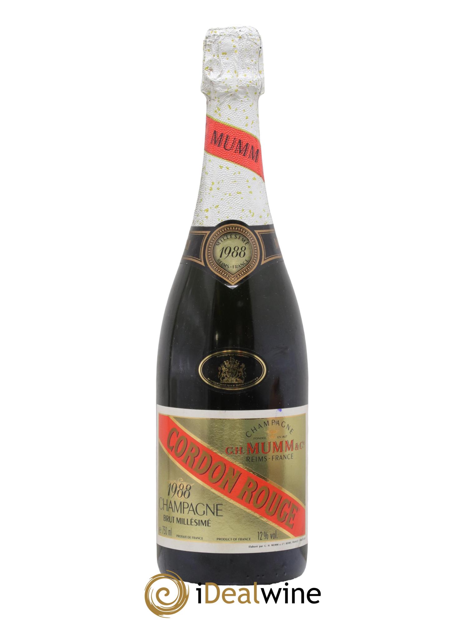 Cordon Rouge Mumm 1988 - Lot of 1 bottle - 0