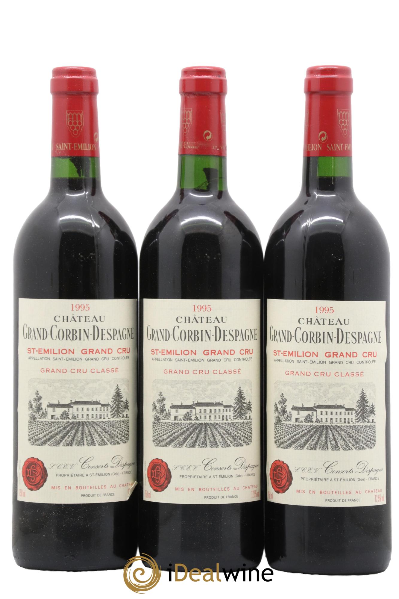 Château Grand Corbin Despagne Grand Cru Classé 1995 - Lotto di 6 bottiglie - 2