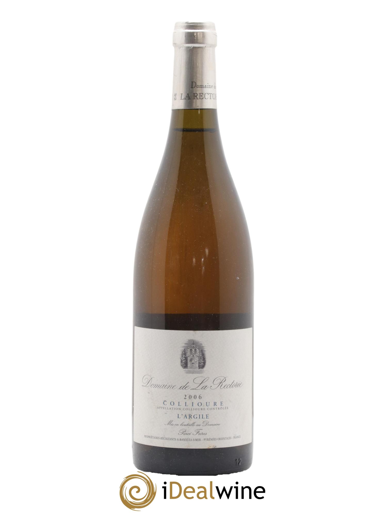 Collioure La Rectorie (Domaine de) L'Argile Thierry et Jean Emmanuel Parcé 2006 - Lot de 1 bouteille - 0