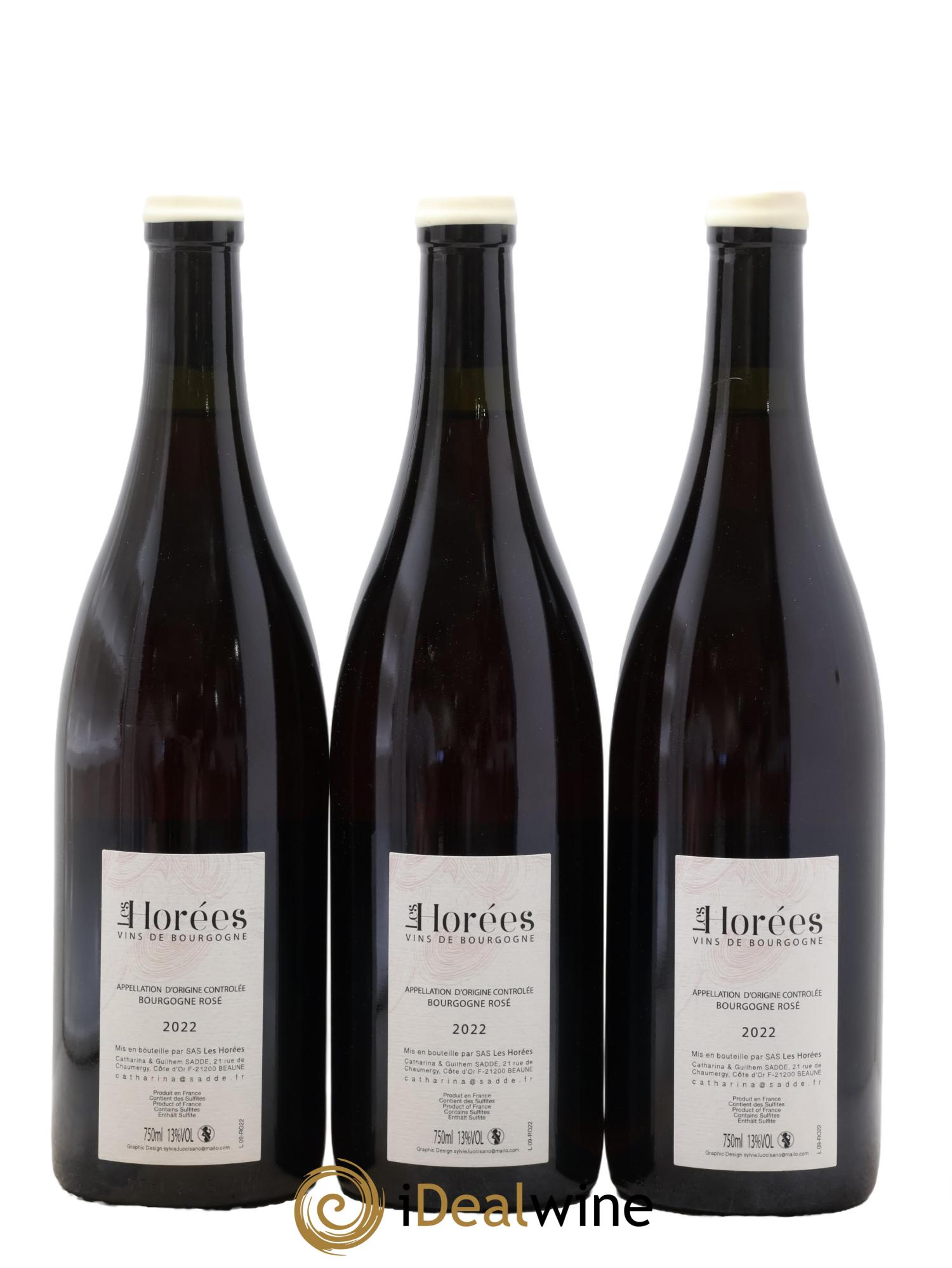Bourgogne Rosé Bonheur Les Horées  2022 - Posten von 3 Flaschen - 1