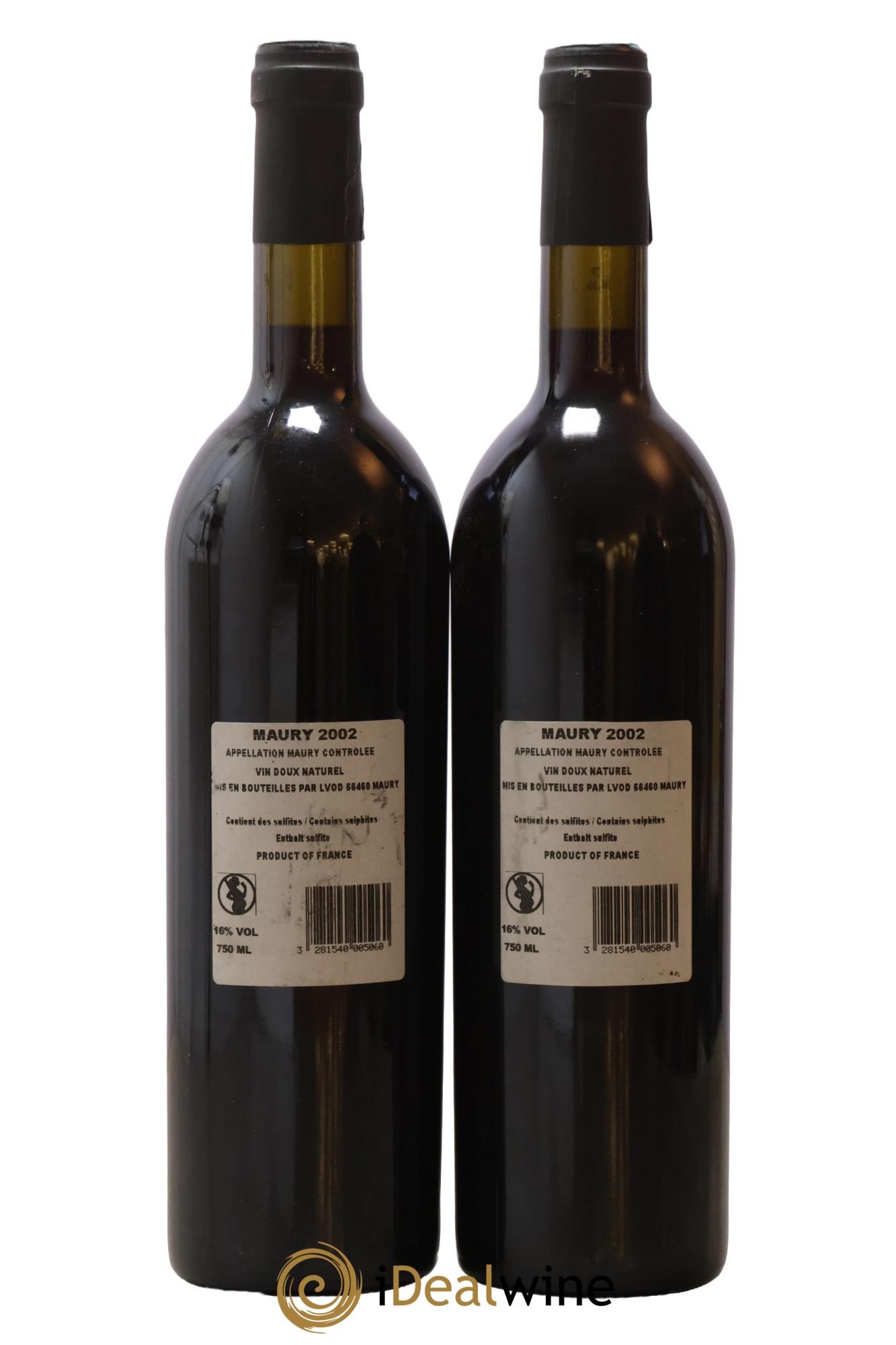 Maury Vin Doux Naturel Les Vignes Olivier Decelle 2002 - Lot de 2 bouteilles - 1