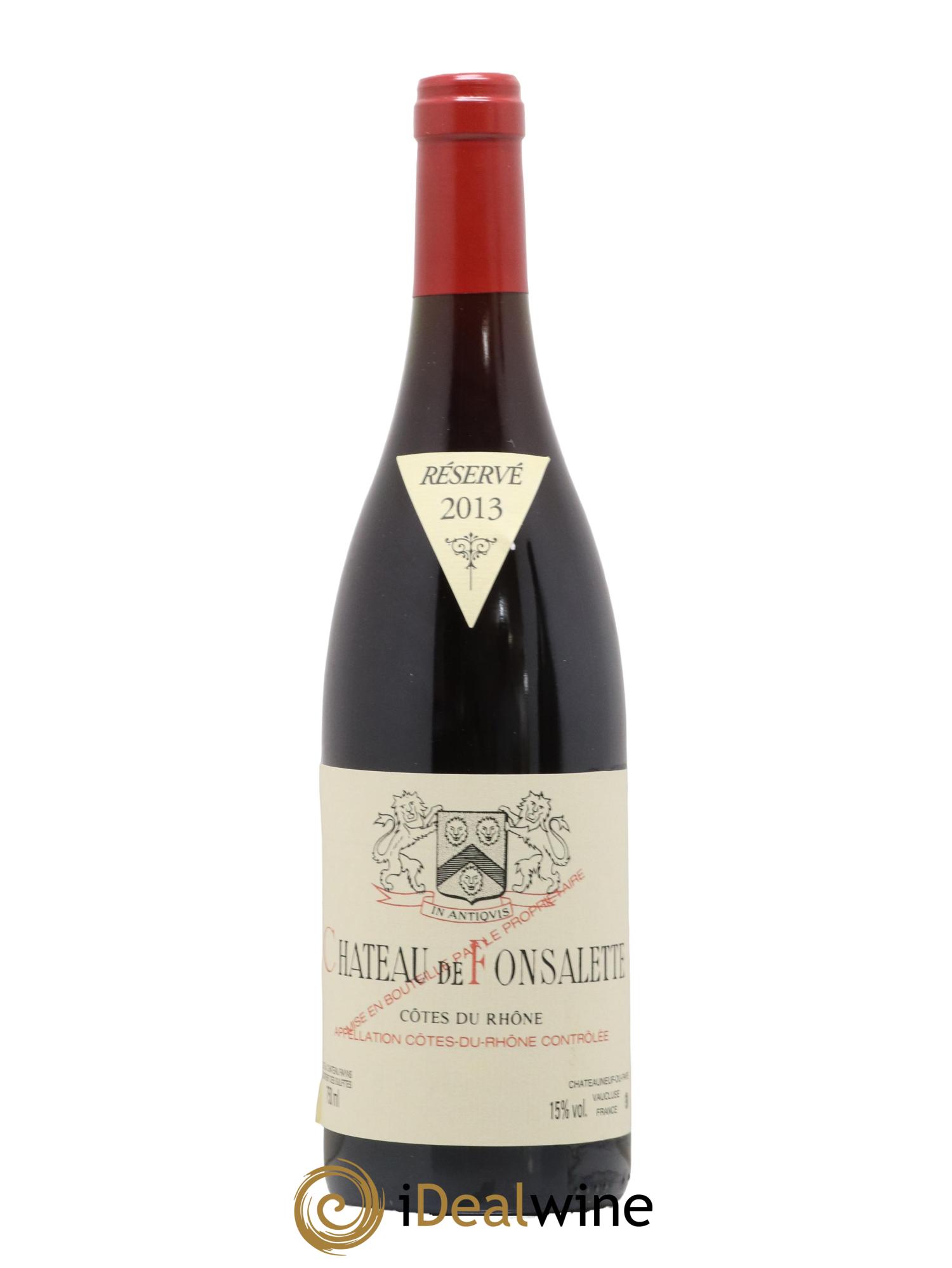 Côtes-du-Rhône Château de Fonsalette Emmanuel Reynaud 2013 - Lot de 1 bouteille - 0
