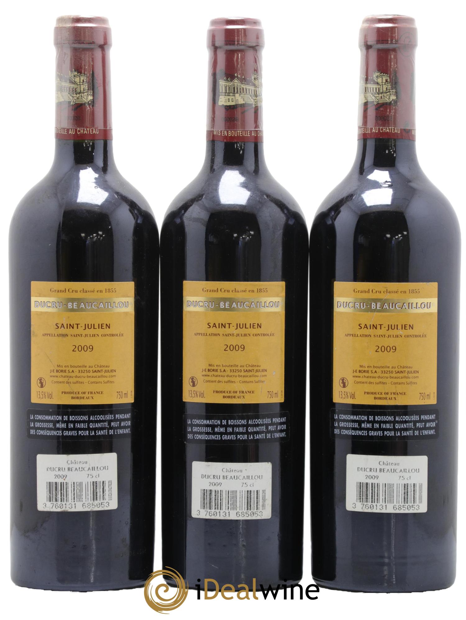 Château Ducru Beaucaillou 2ème Grand Cru Classé 2009 - Posten von 3 Flaschen - 1