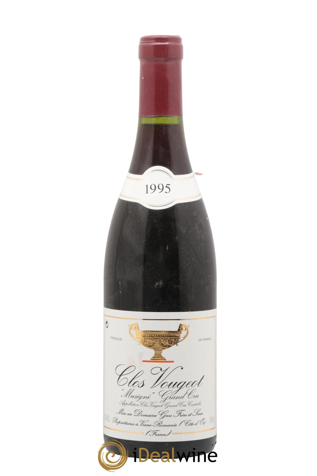 Clos de Vougeot Grand Cru Musigni Gros Frère & Soeur 1995 - Lot de 1 bouteille - 0