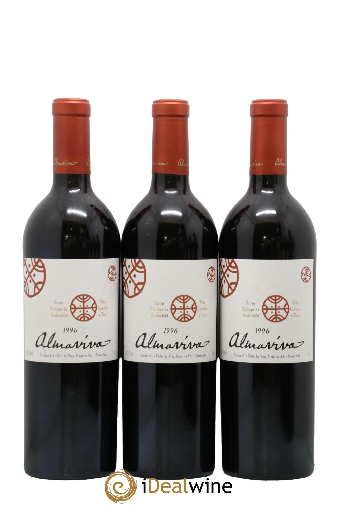 Chili Almaviva Baron P. de Rothschild Concha y Toro 1996 - Lot of 6 bottles - 1