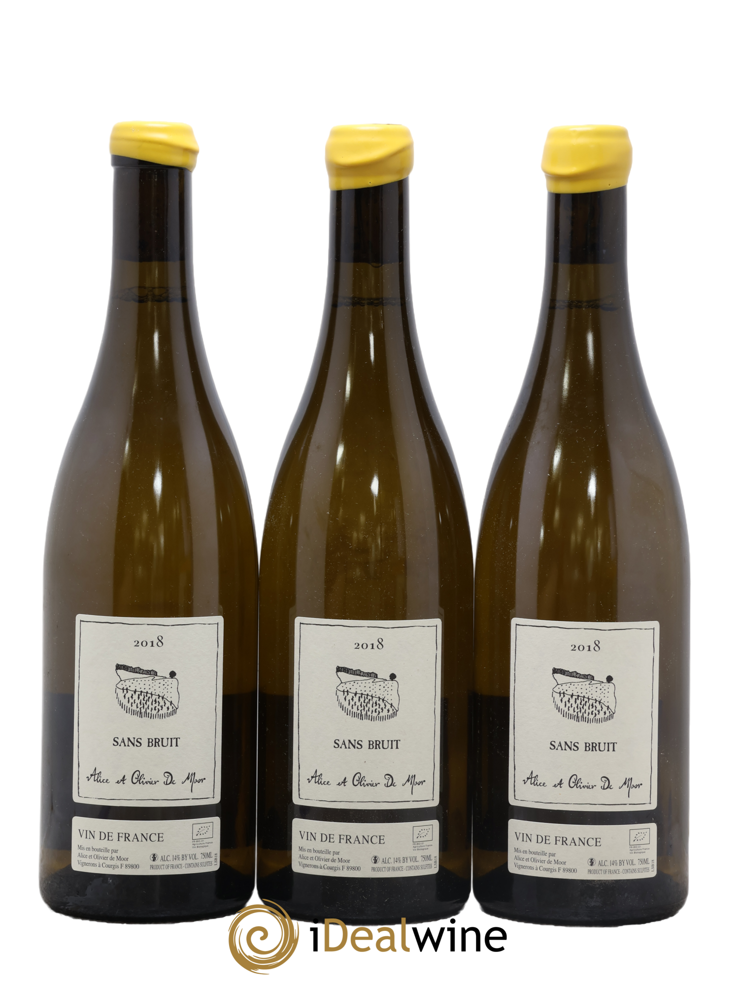 Vin de France Sans Bruit Sauvignon Alice et Olivier De Moor 2018 - Posten von 3 Flaschen - 0