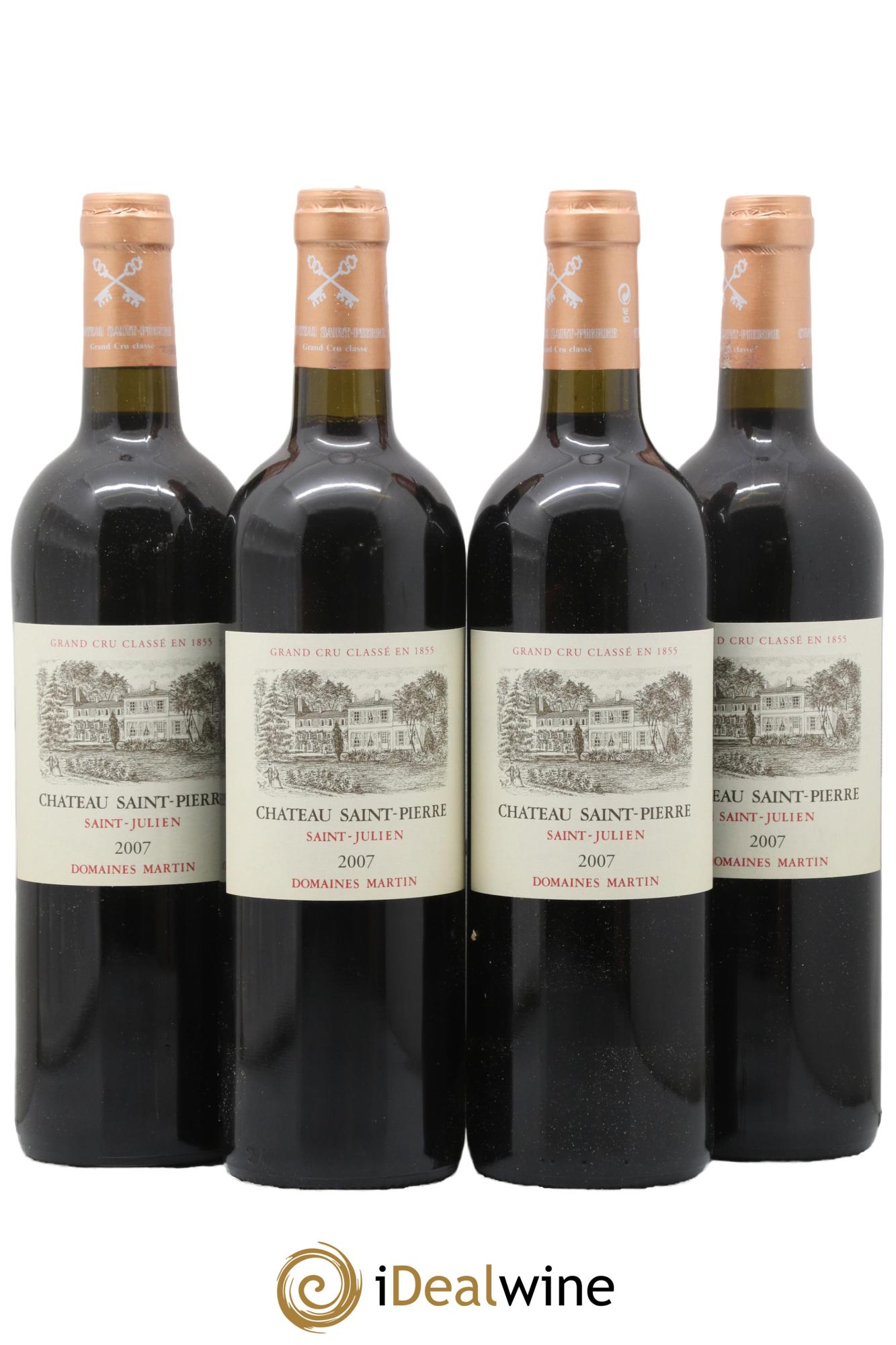 Château Saint-Pierre 4ème Grand Cru Classé 2007 - Lot de 4 bouteilles - 0